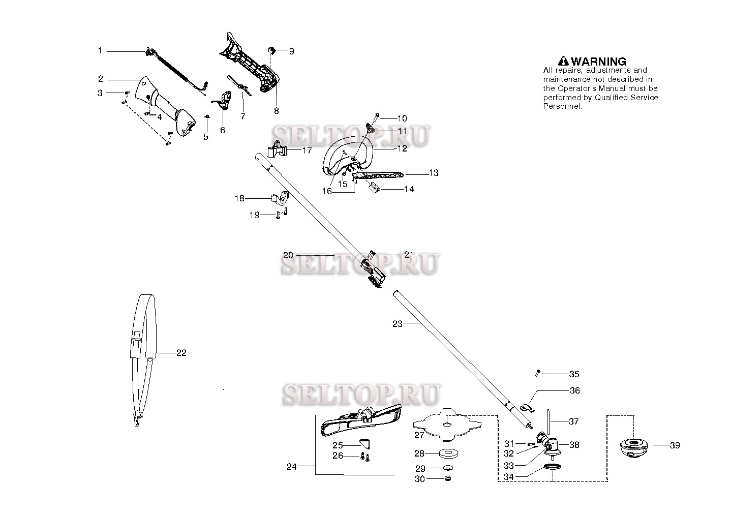 Husqvarna 128r схема разборки