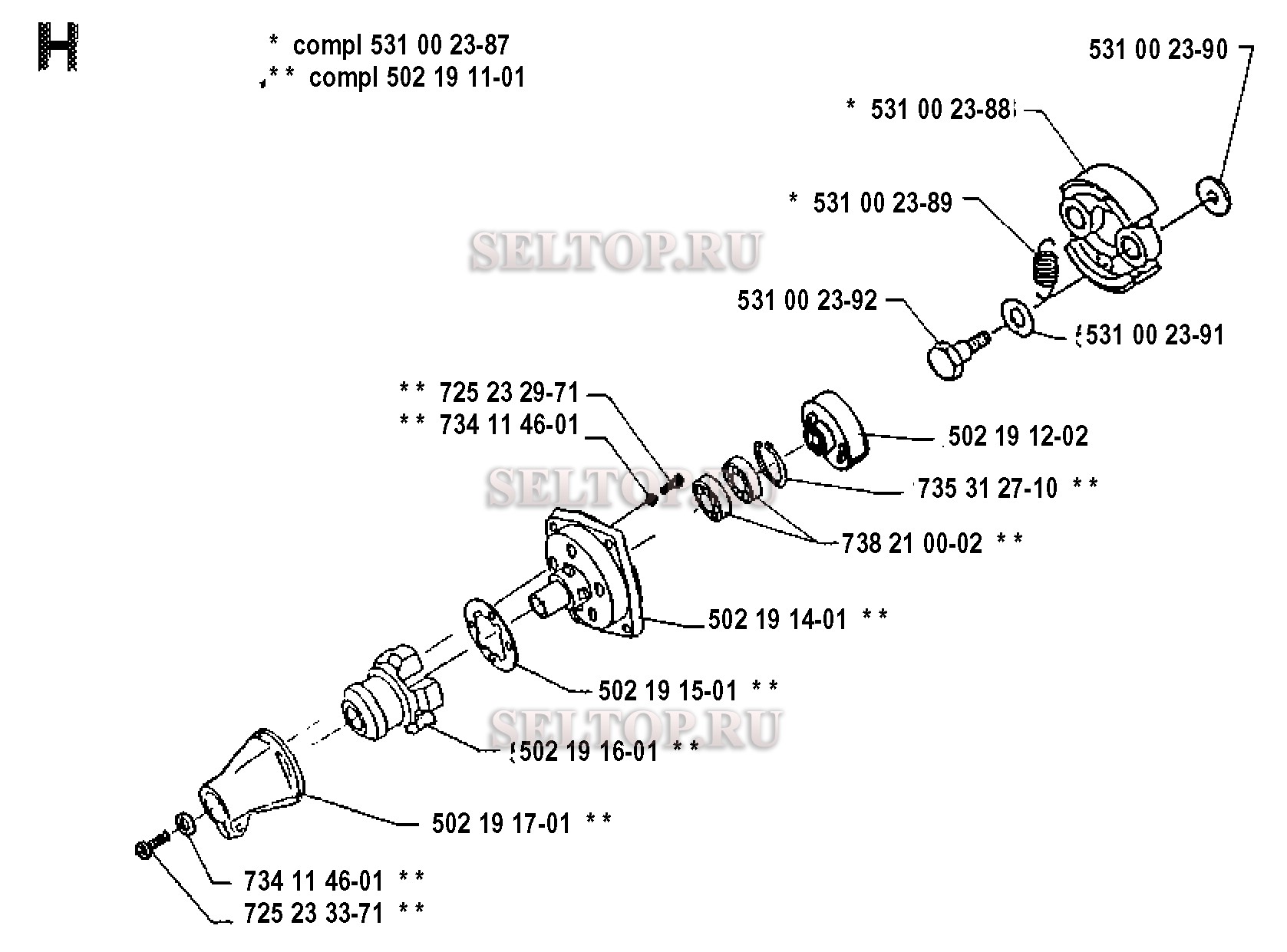 Сцепление для триммера Husqvarna 132 LD (с 1992-01)