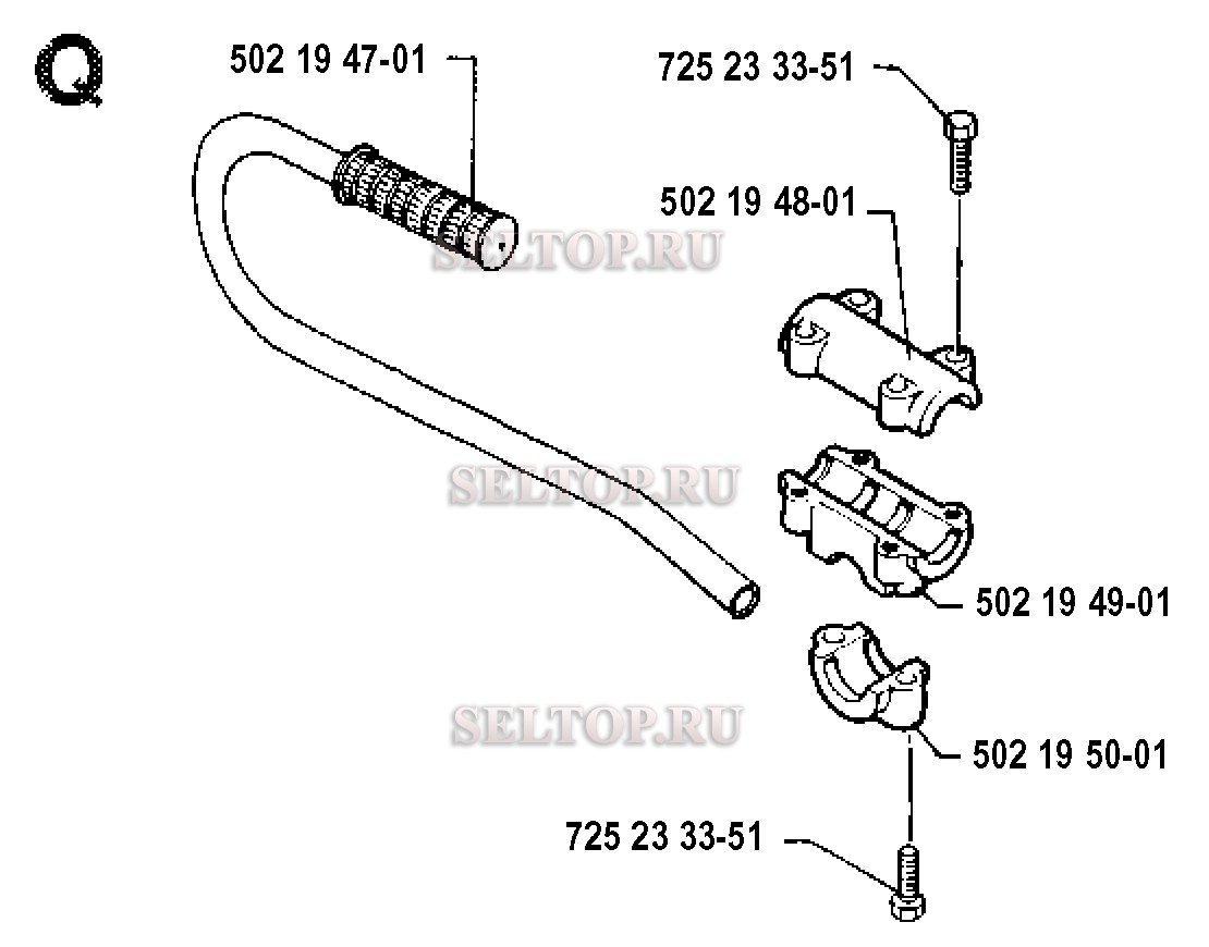 Ручка для триммера Husqvarna 132 LD (с 1992-01)