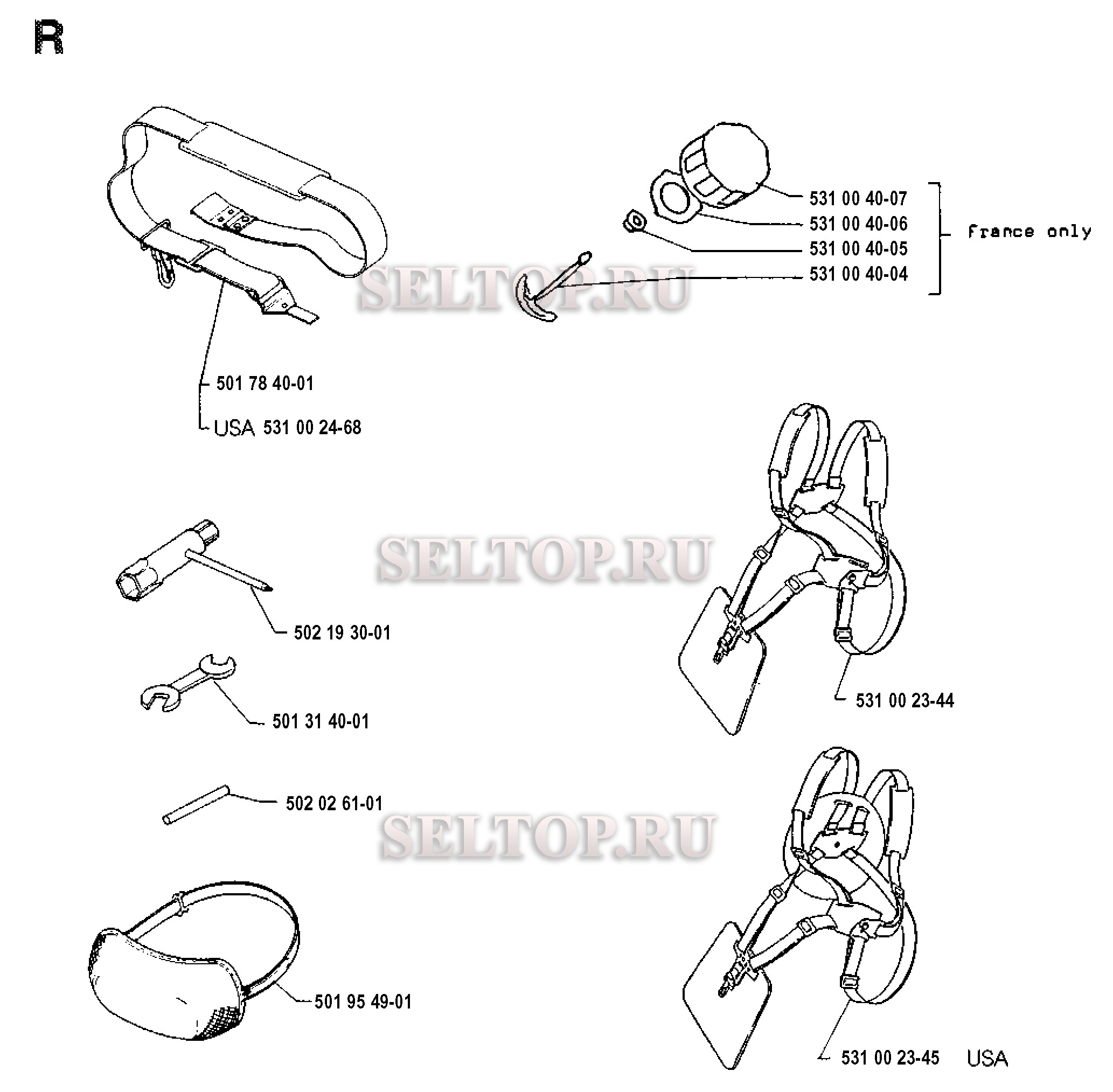 Подвесная система для триммера Husqvarna 132 LD (с 1992-01)