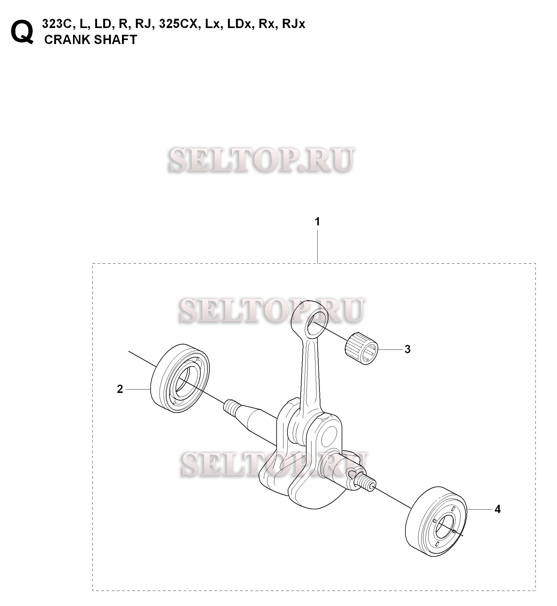 Коленвал для триммера Husqvarna 323 C (с 2008-03)