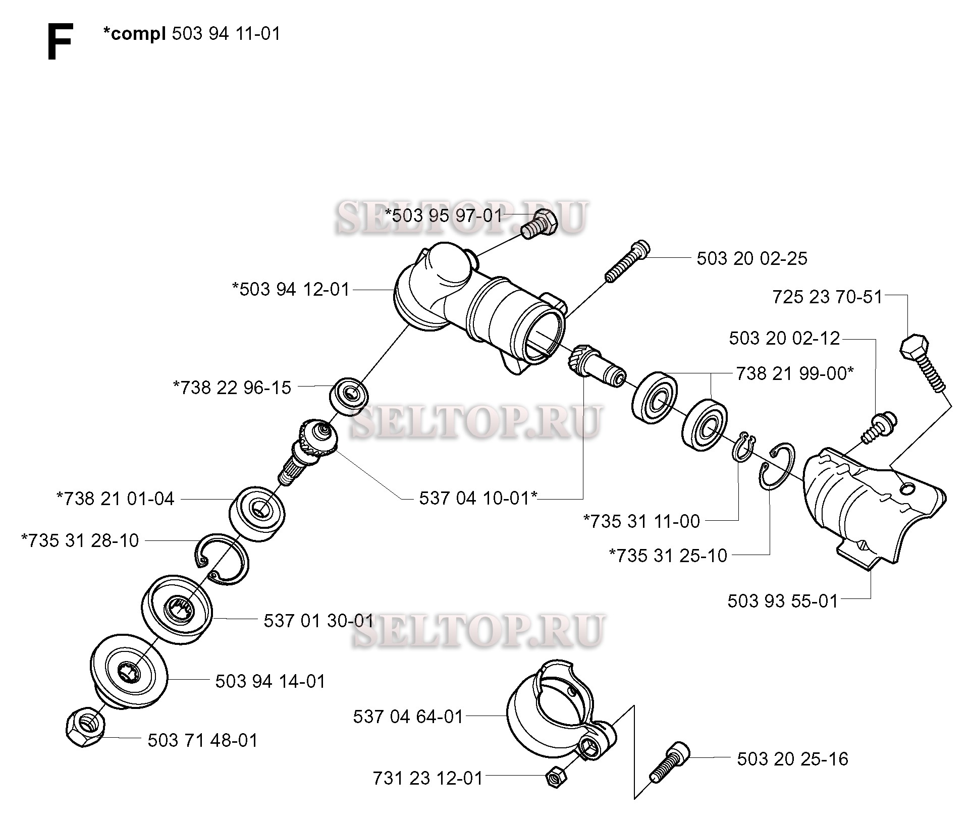 Редуктор для триммера Husqvarna 326 C (с 2001-03)