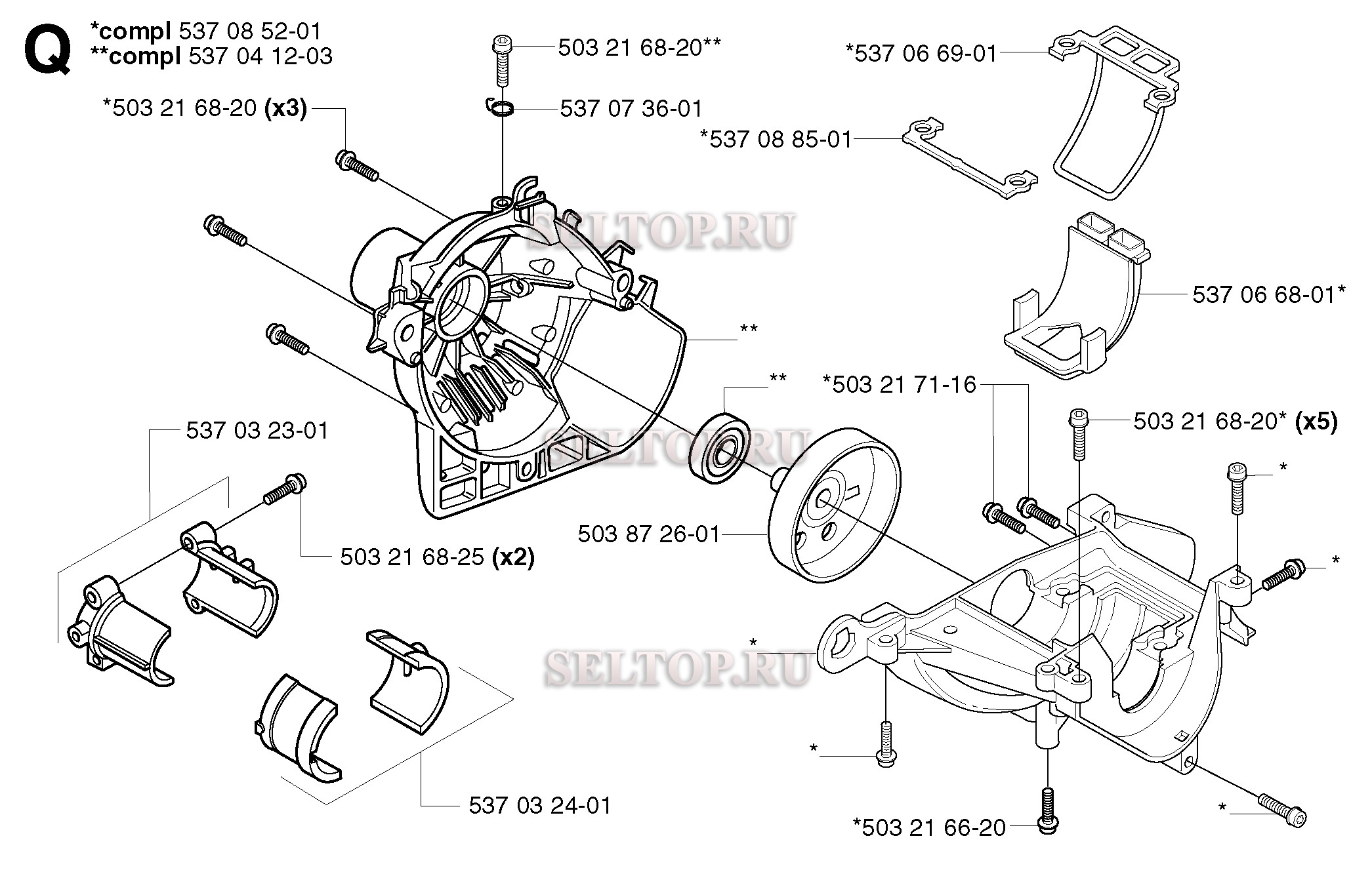 Картер для триммера Husqvarna 326 L (с 2002-08)
