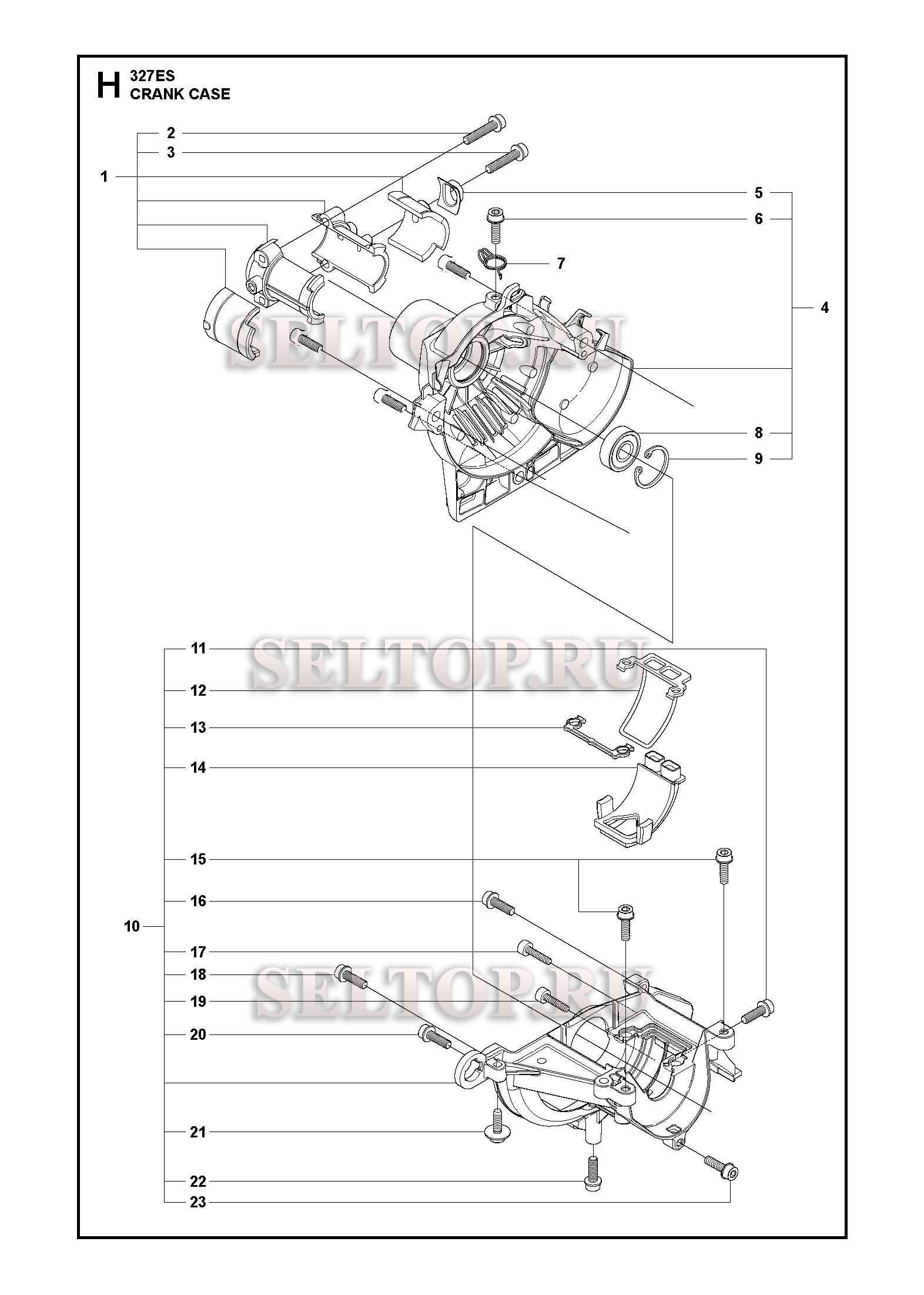 Картер для триммера Husqvarna 327 ES (с 2014-12)