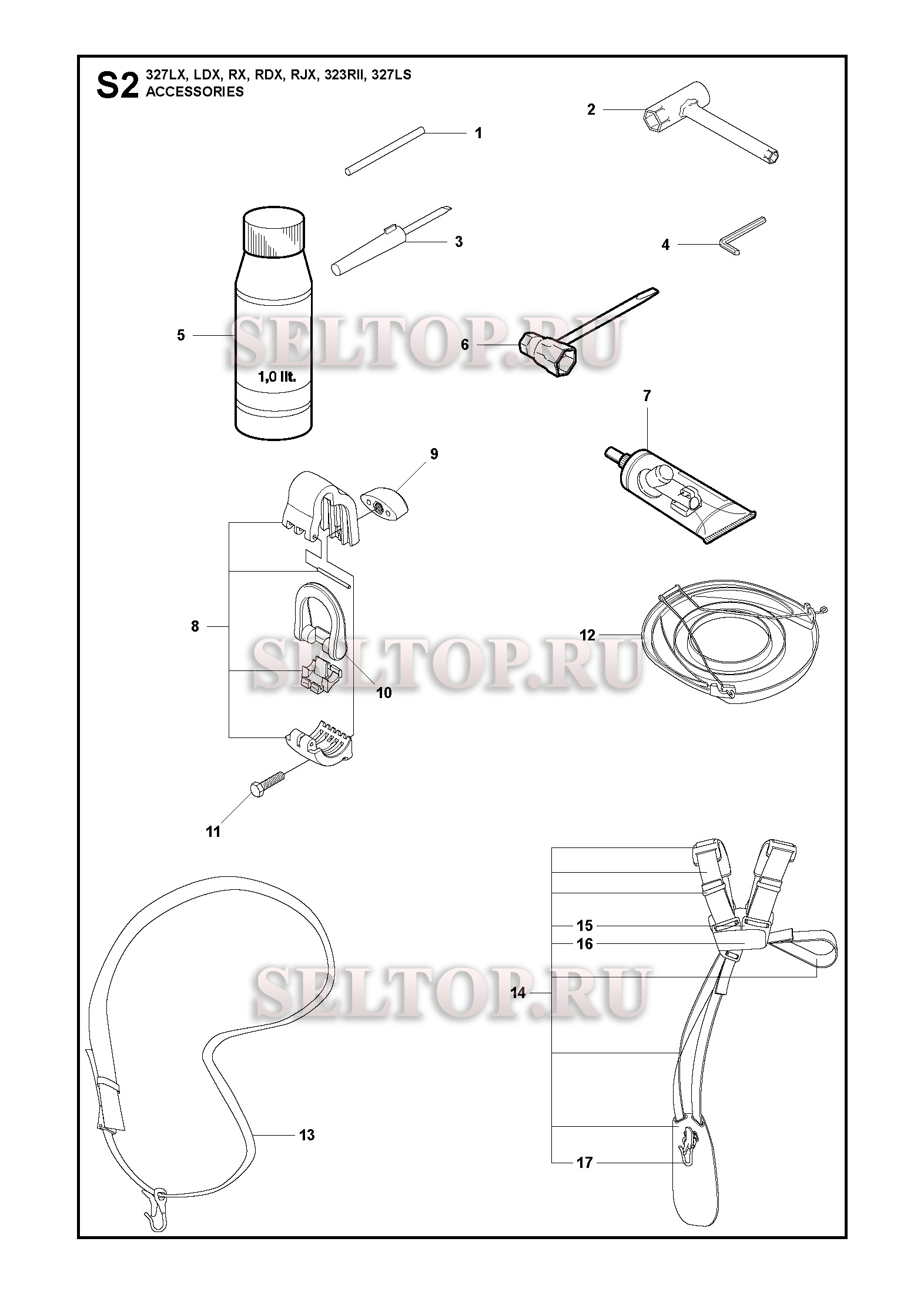 Аксессуары для триммера Husqvarna 327 LS (с 2009-2010) (вариант 2)