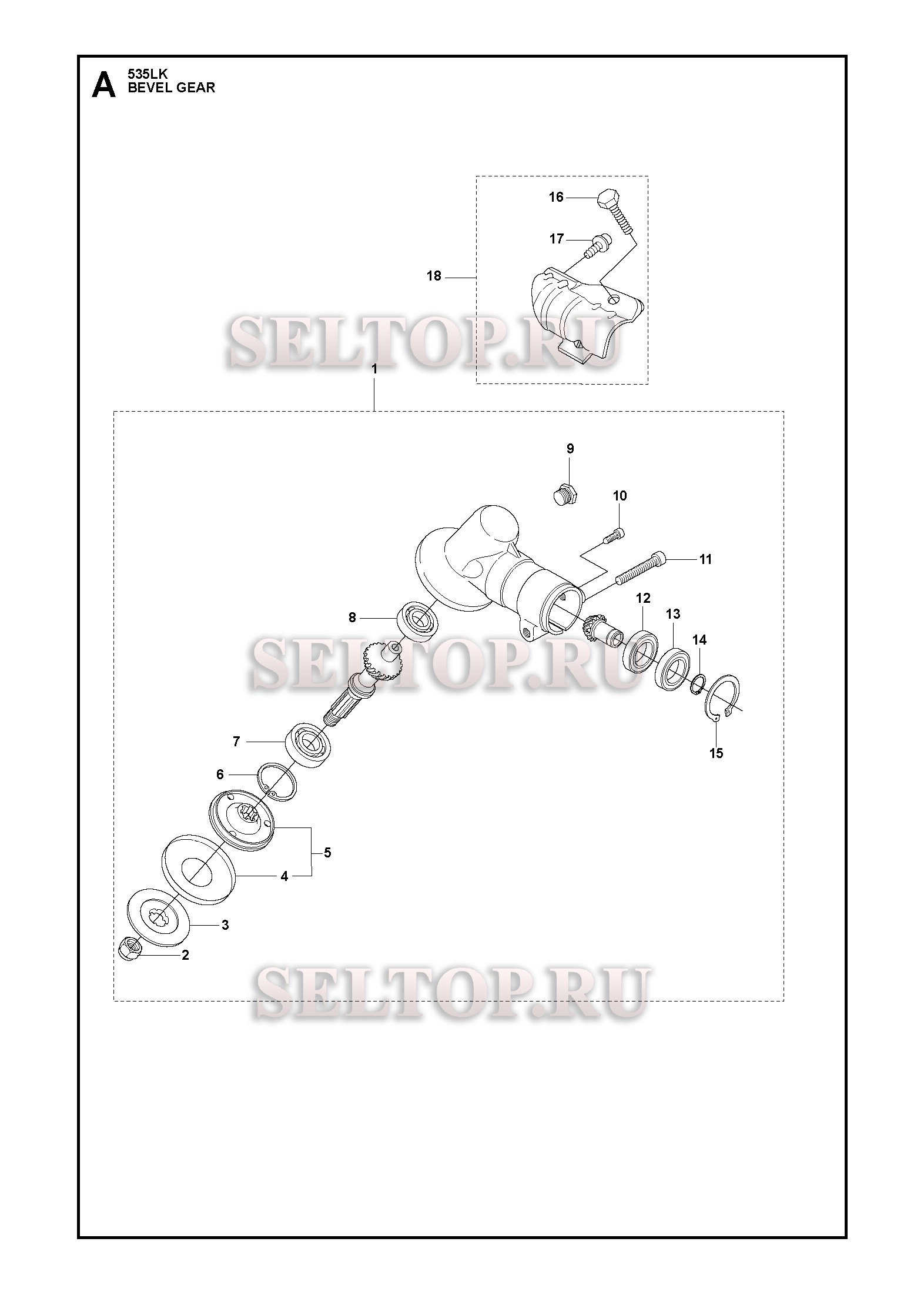 Редуктор для триммера Husqvarna 535 LK