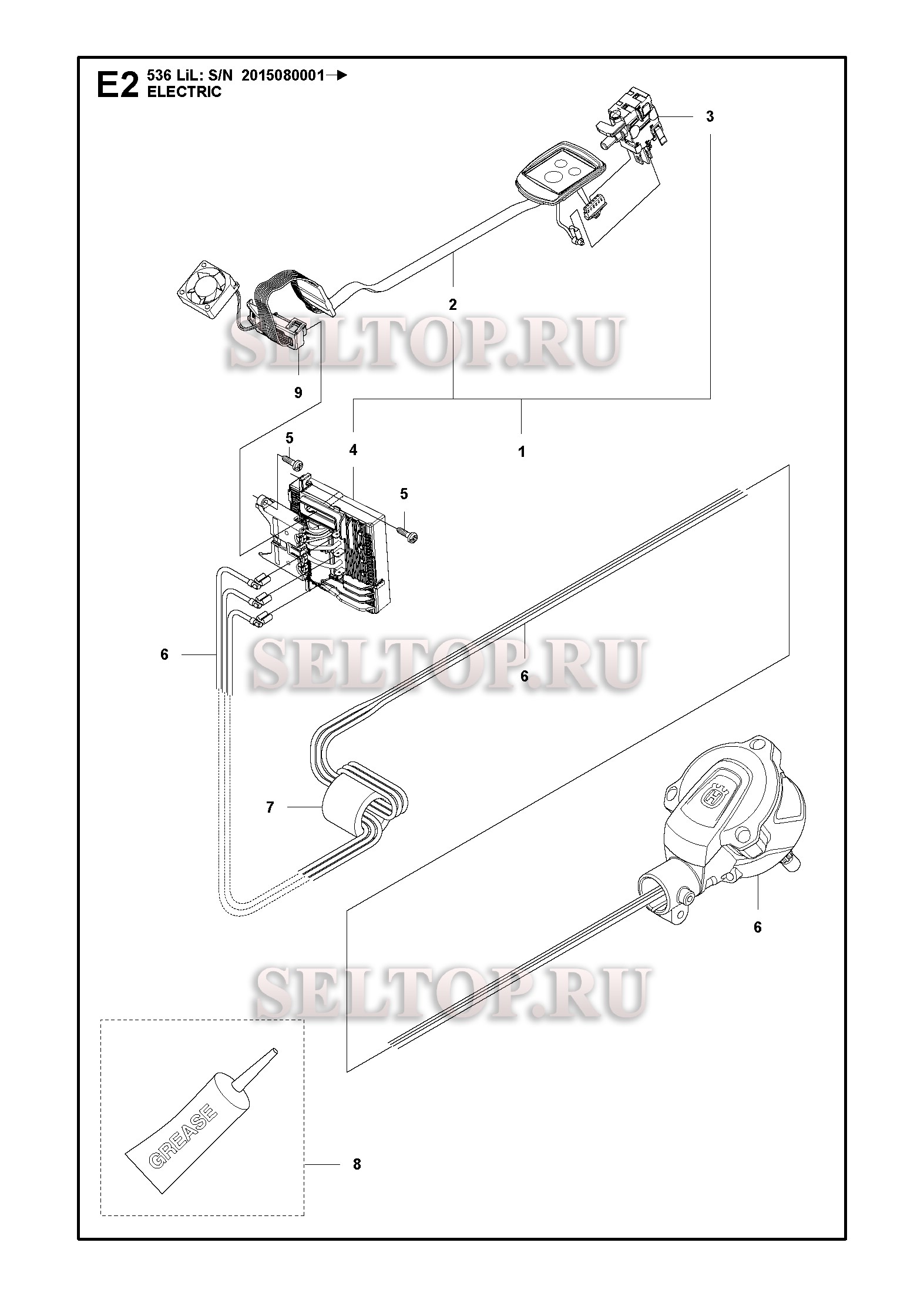 Электротехника для триммера Husqvarna 323 Ex (вариант 2)
