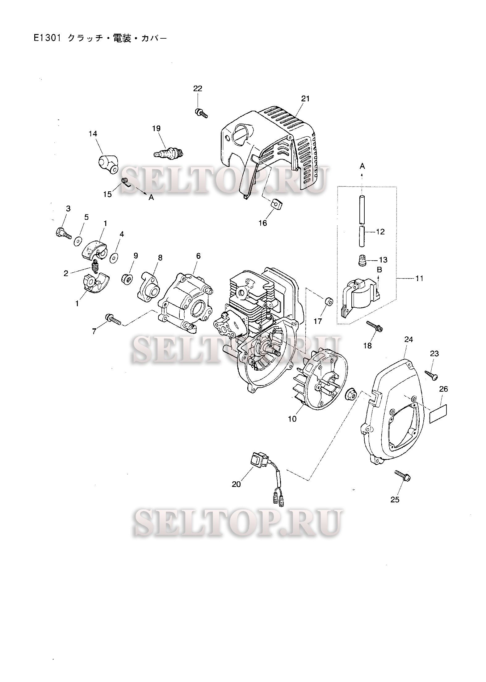 Общая деталировка для газонокосилки Husqvarna 560 артикул модели 954140055A (с 1998-02)
