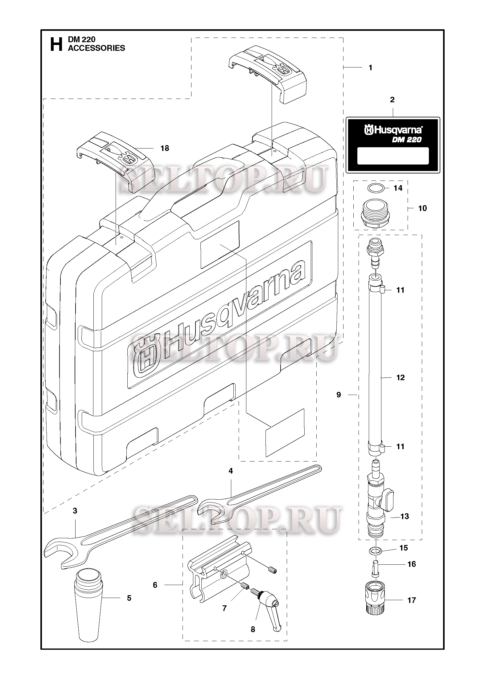 Аксессуары для Husqvarna DM 220 (с 2015-09)