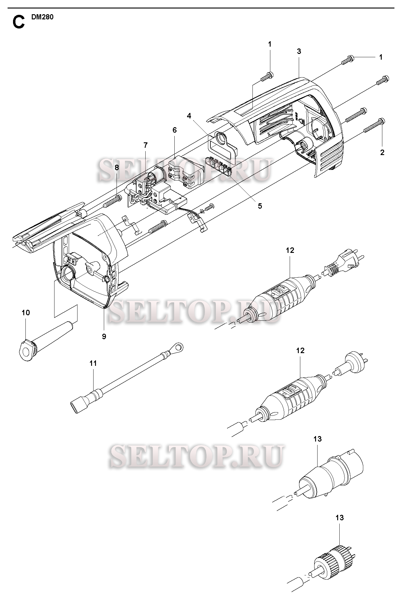 Электрика для Husqvarna DM 280 (с 2010-05)
