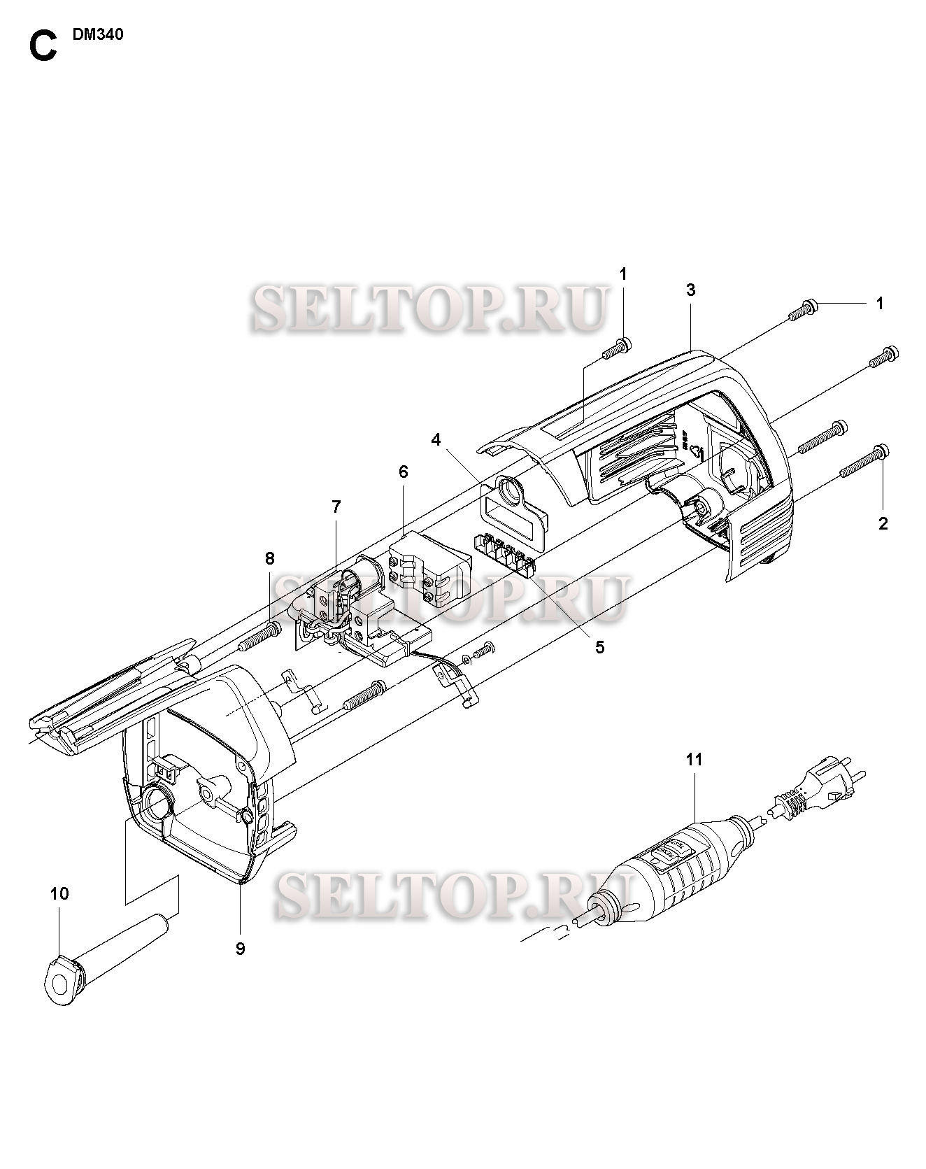Электрика для Husqvarna DM 340 (с 2009-06)