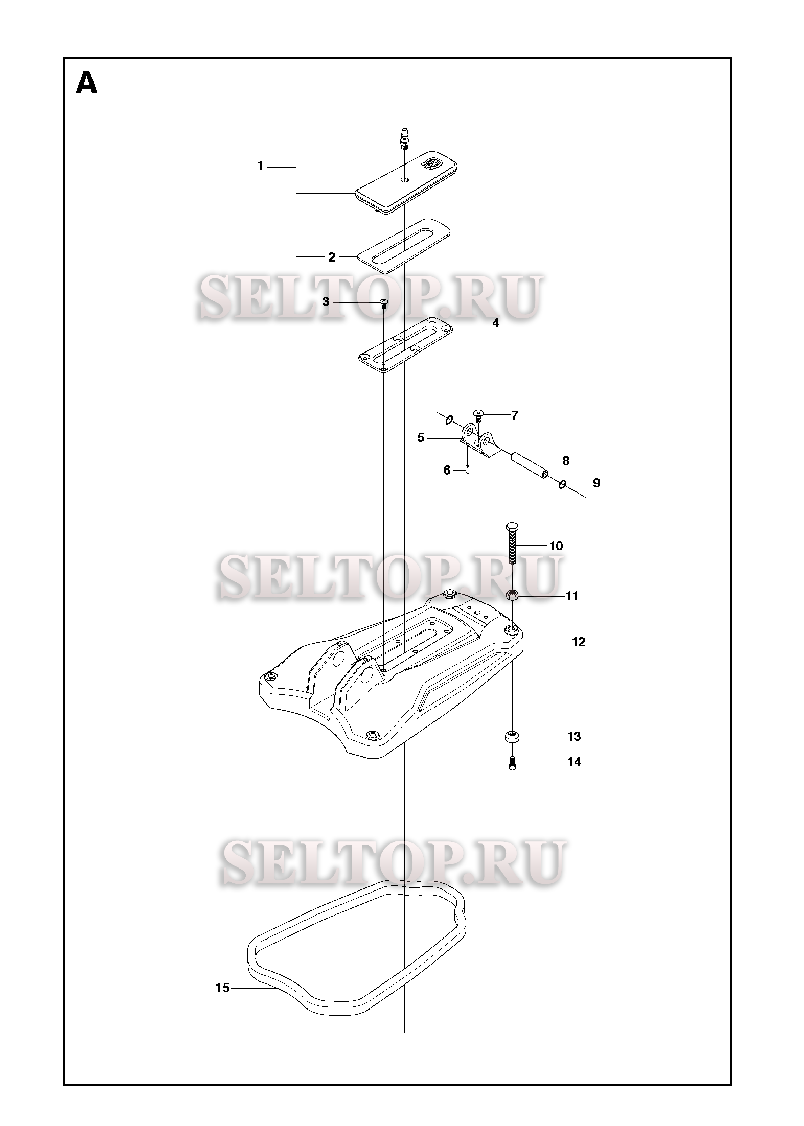 Опорная площадка для Husqvarna DS 250 Single speed (с 2013-01)