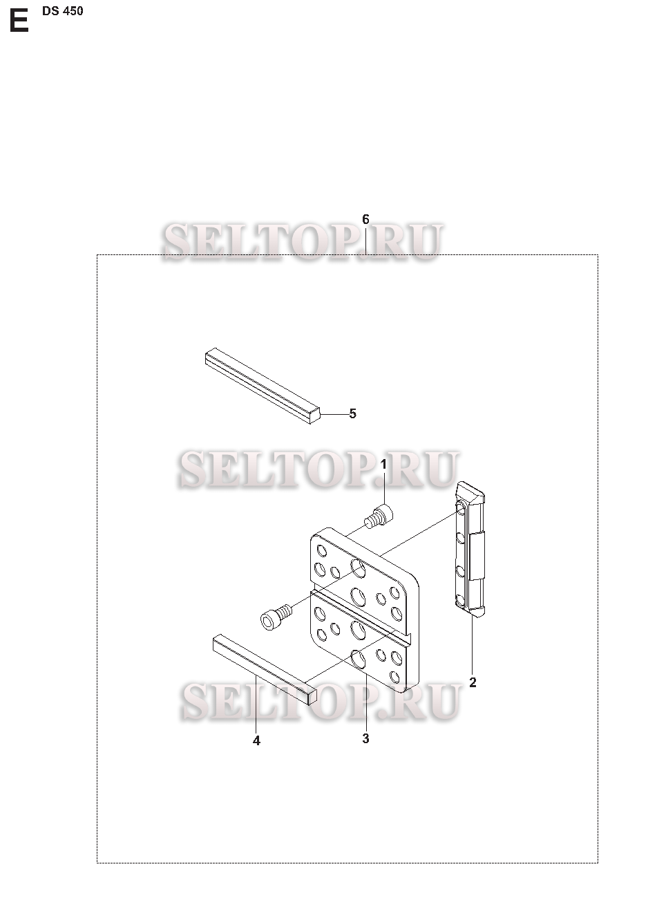 Монтажная пластина для Husqvarna DS 450 (с 2010-02)