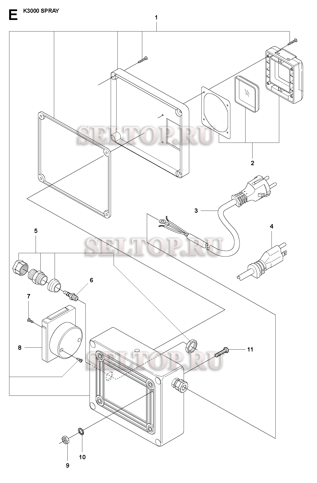 Электрические детали для резчика Husqvarna K3000 Spray (с 2007-01)
