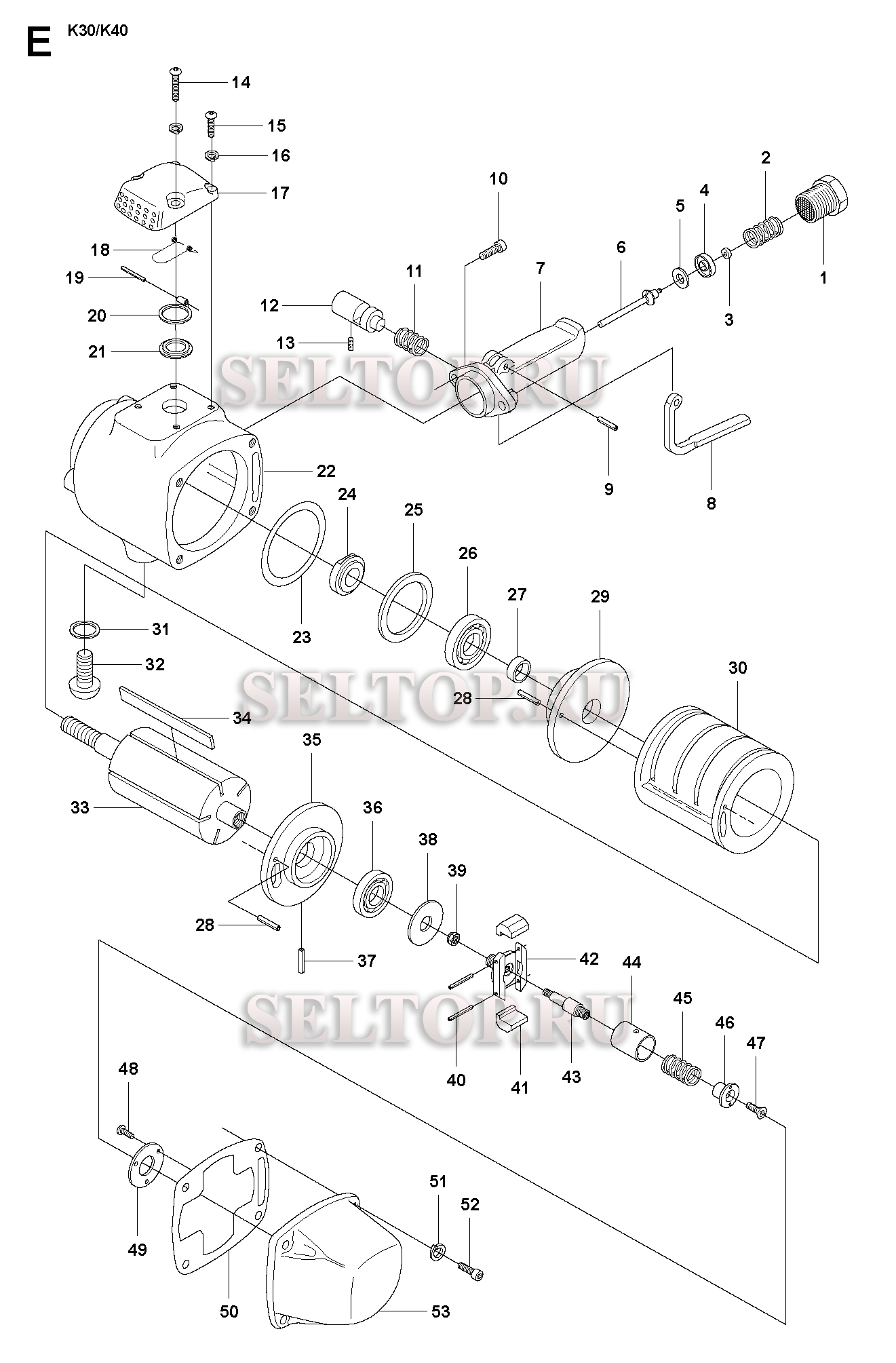 Мотор для резчика Husqvarna K40 (с 2007-01)