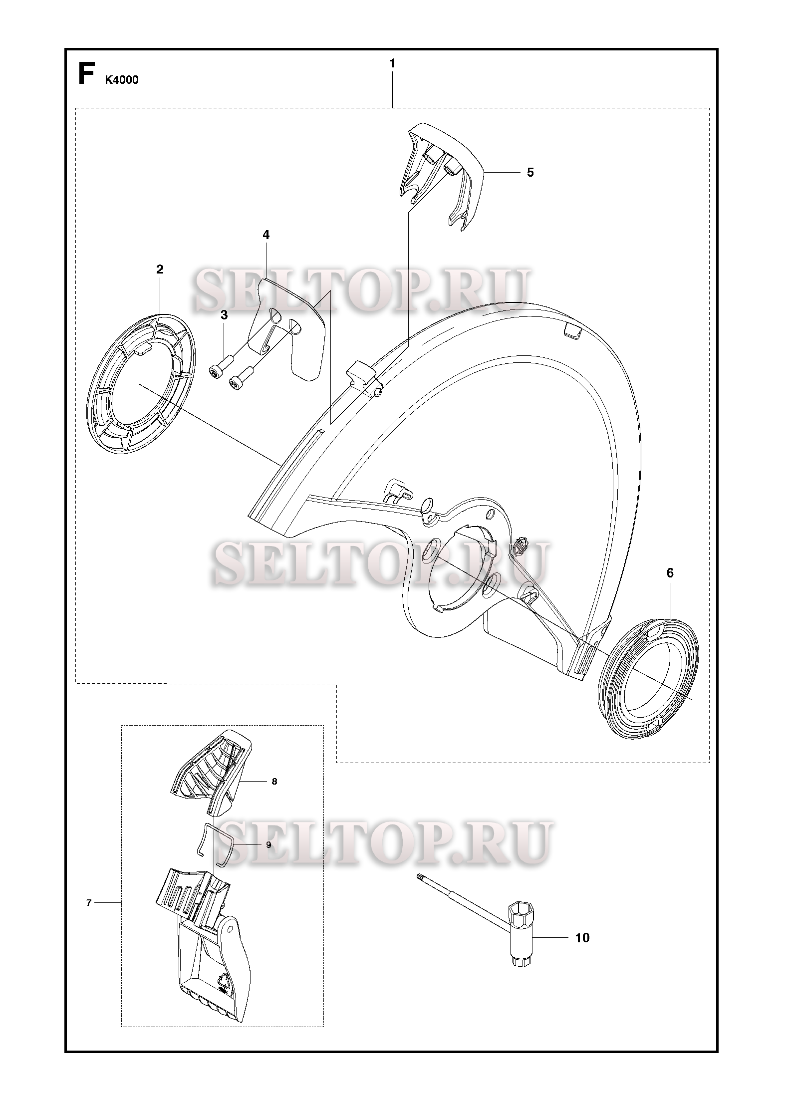 Защита для резчика Husqvarna K4000 (с 2018-03)