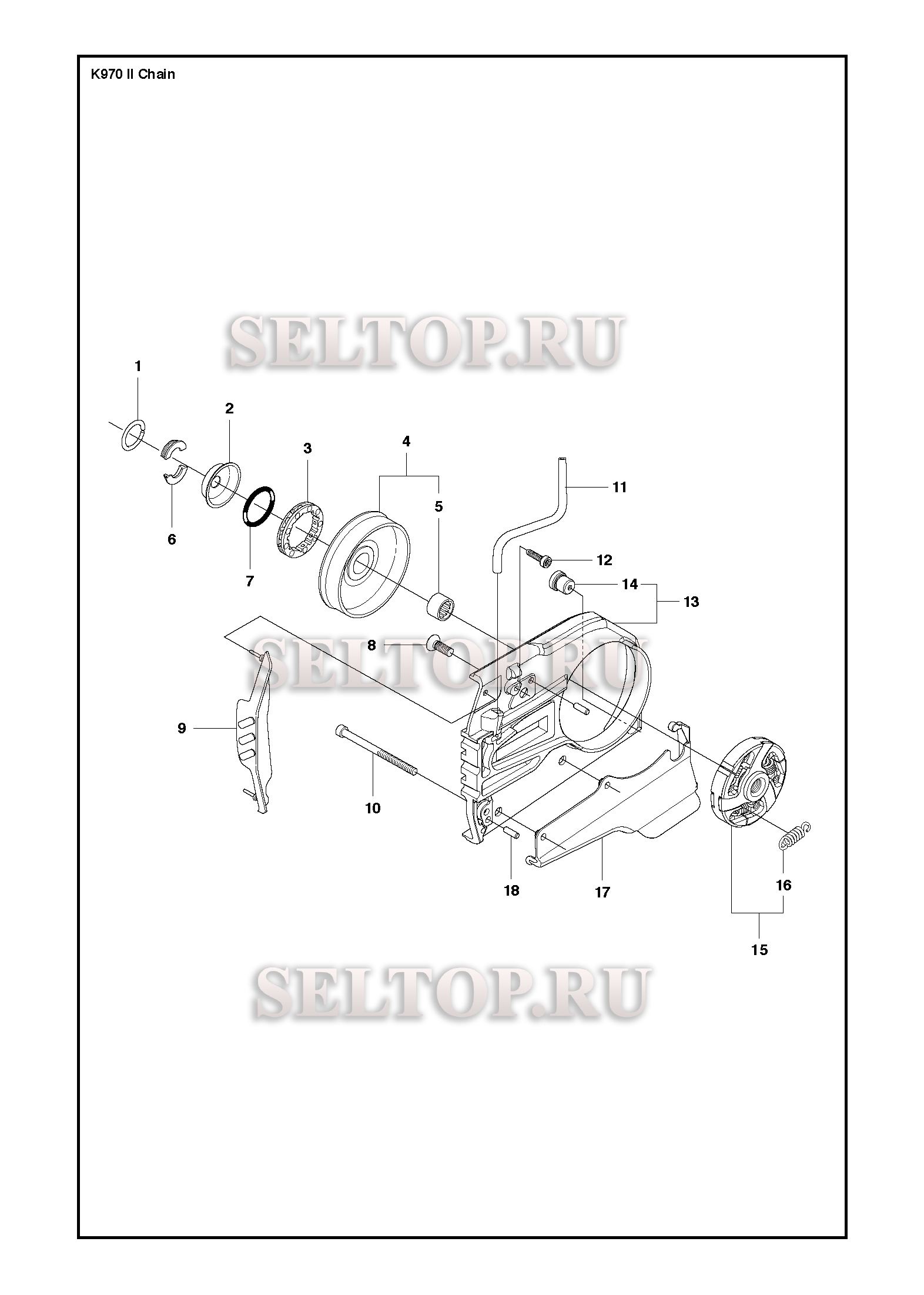 Сцепление для резчика Husqvarna K970 II CHAIN (с 2015-03)