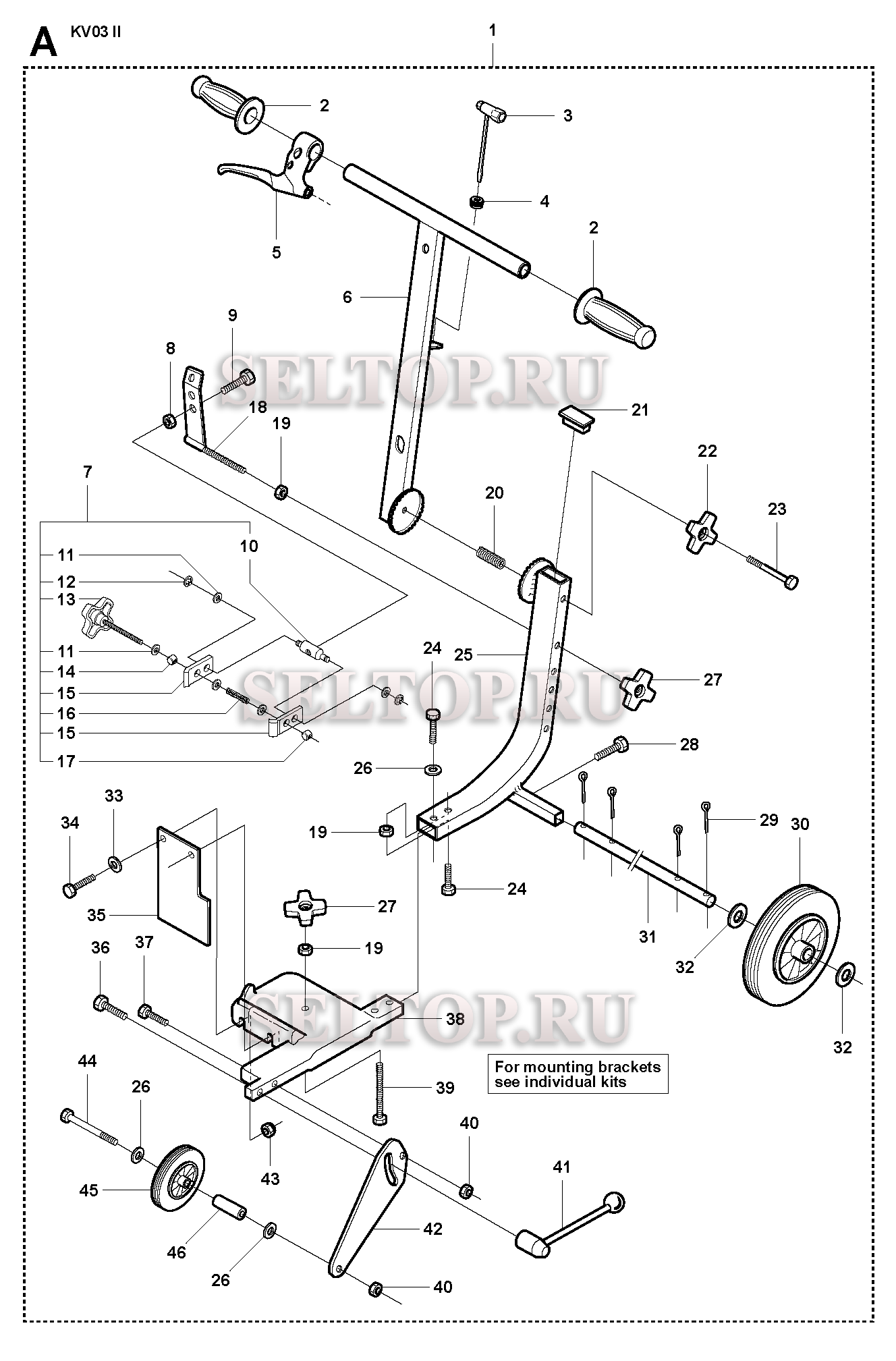 Режущая тележка для резчика Husqvarna KV 03 (с 2007-01)
