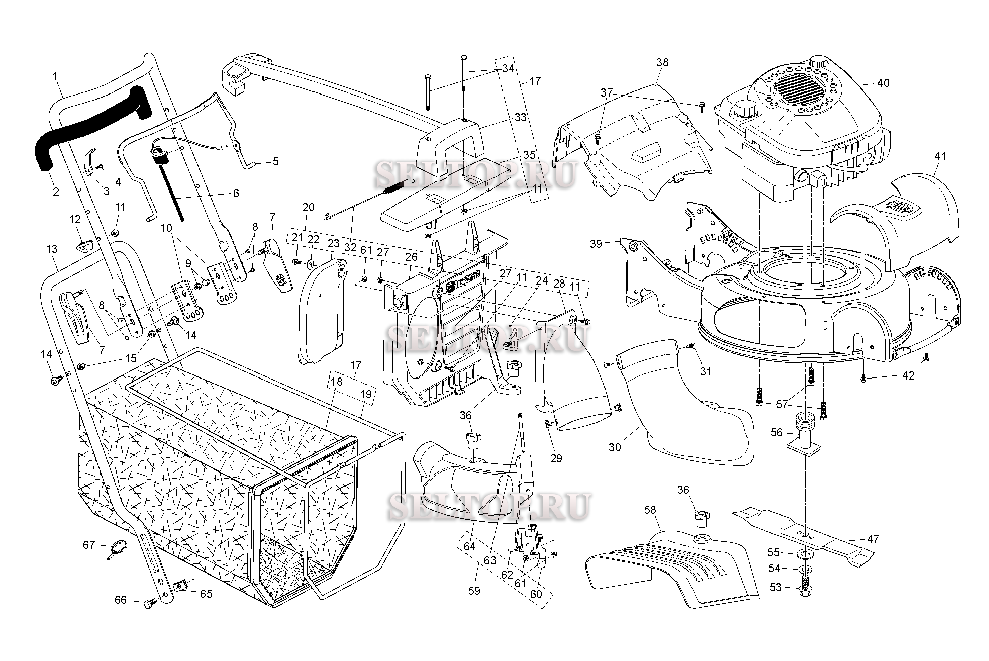 Двигатель для газонокосилки husqvarna