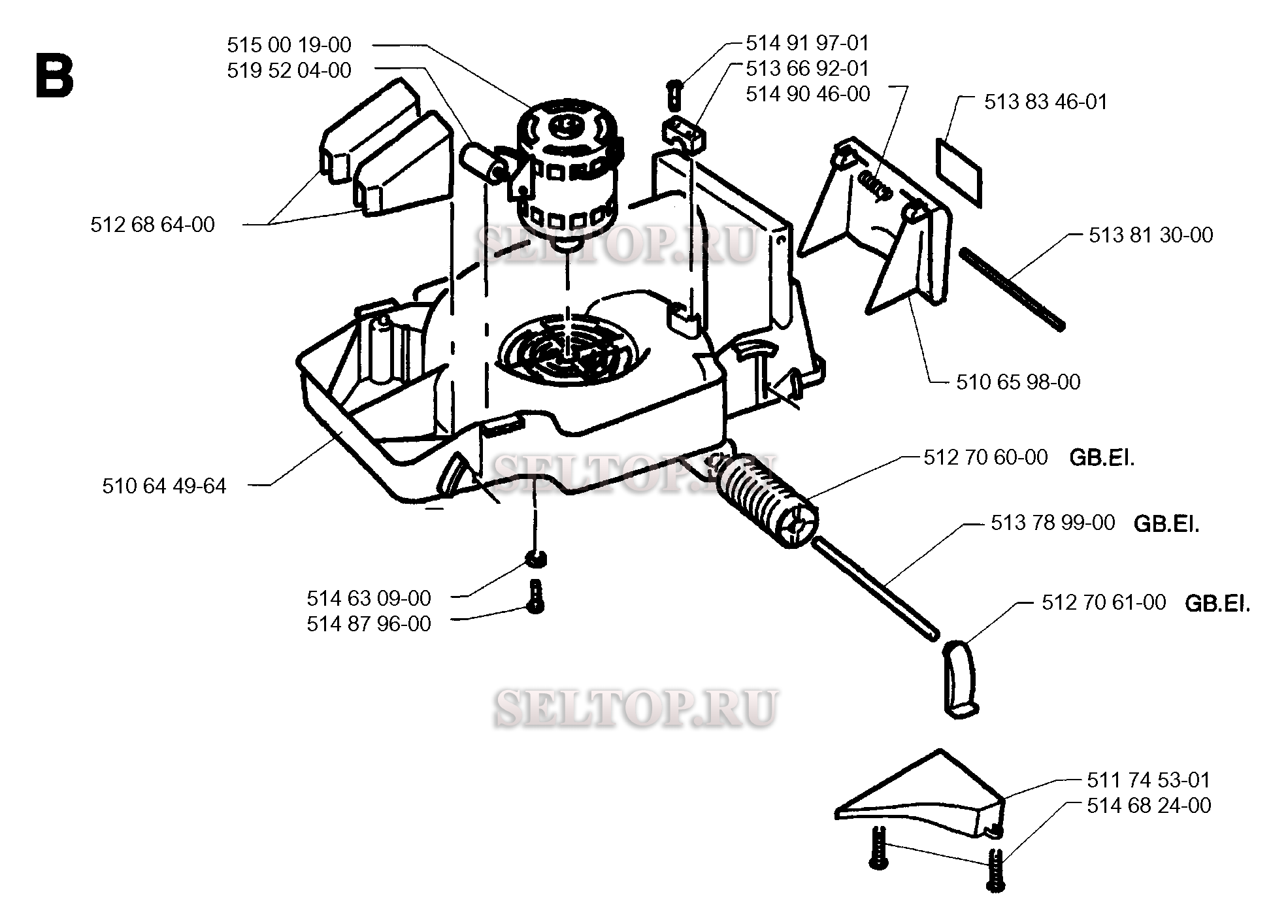 Мотор для газонокосилки Husqvarna ROYAL 36 EL (с 1995-08)