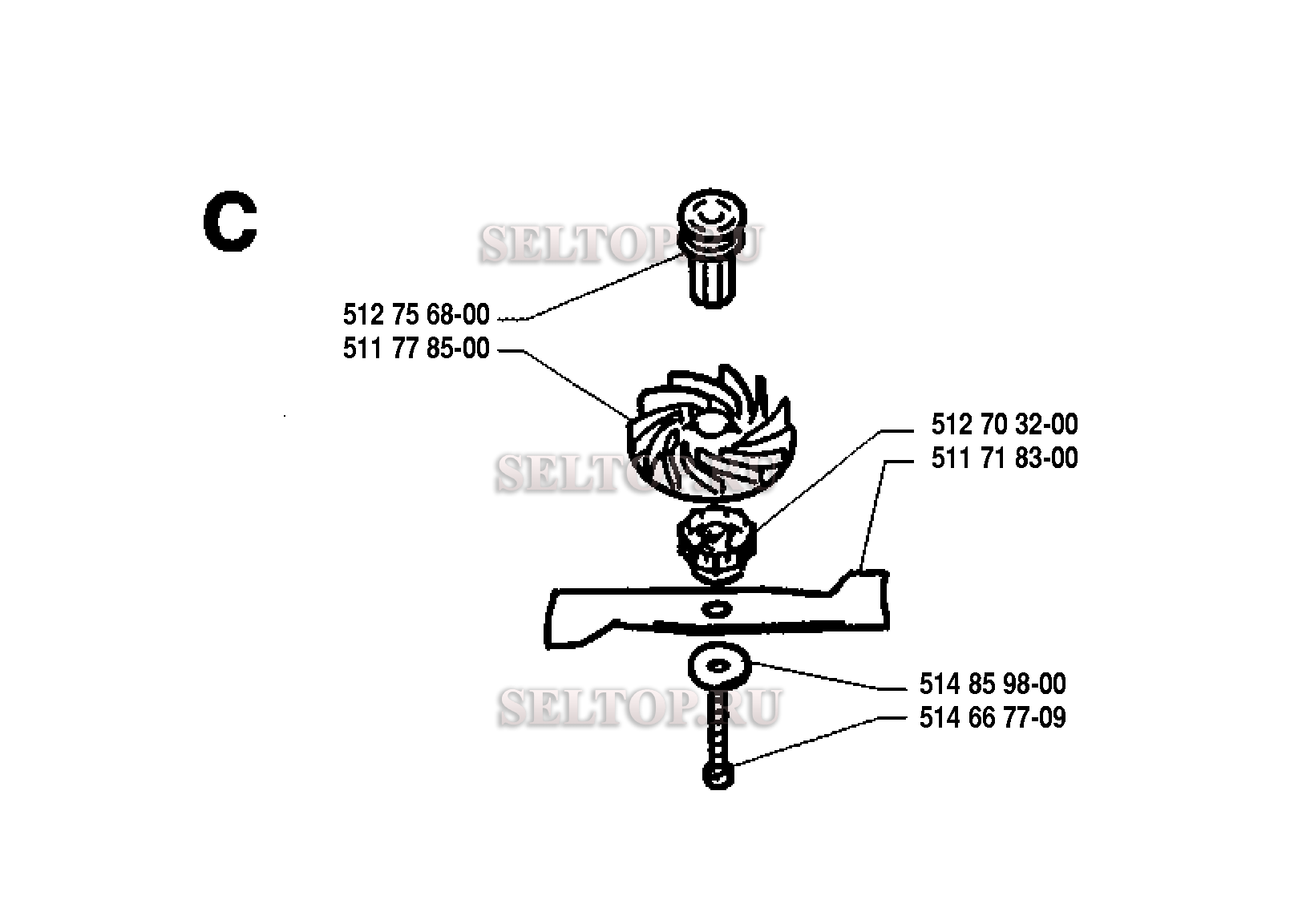 Резное оборудование для газонокосилки Husqvarna ROYAL 43 SE (с 1995-08)