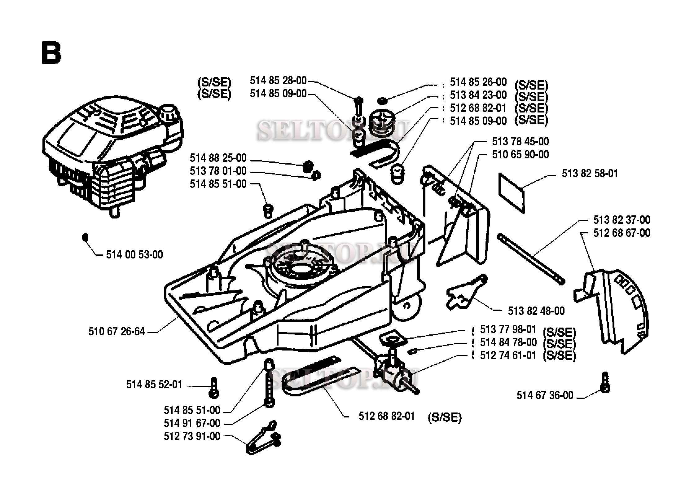 Дека для газонокосилки Husqvarna ROYAL 43 SE (с 1995-08)