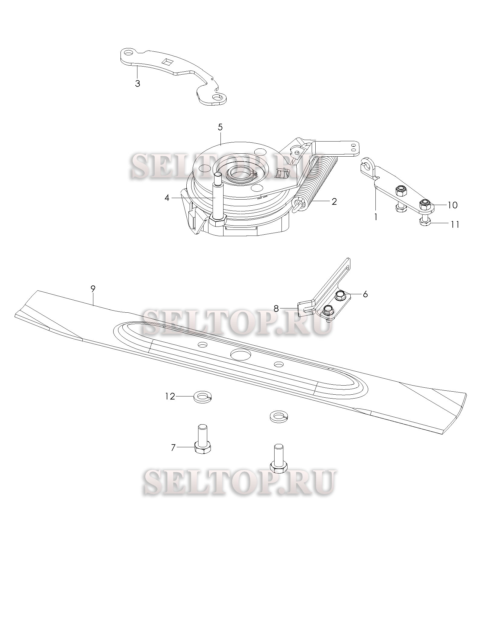 Резное оборудование для газонокосилки Husqvarna W 21 SBK артикул модели 968999286 (с 2007-03)