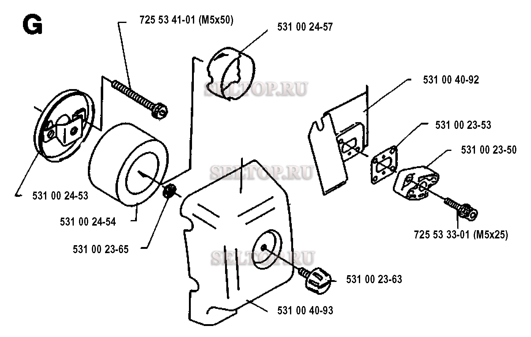 Воздушный фильтр для триммера Husqvarna 120 R (c 1993-02)