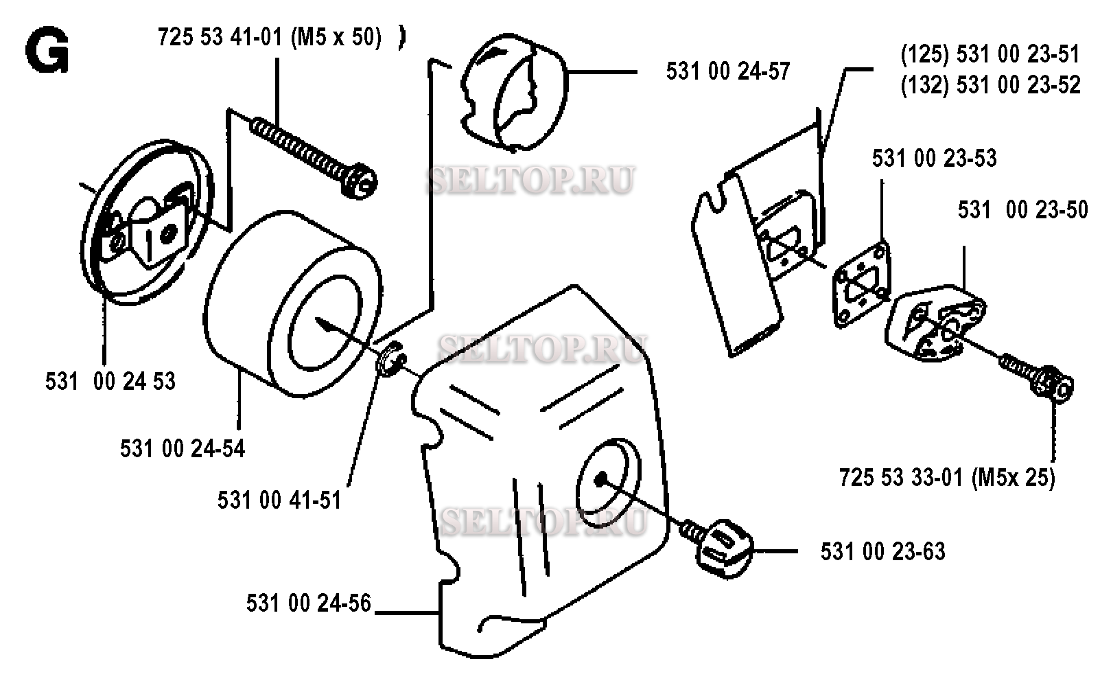 Воздушный фильтр для триммера Husqvarna 132 RD (c 1993-04)