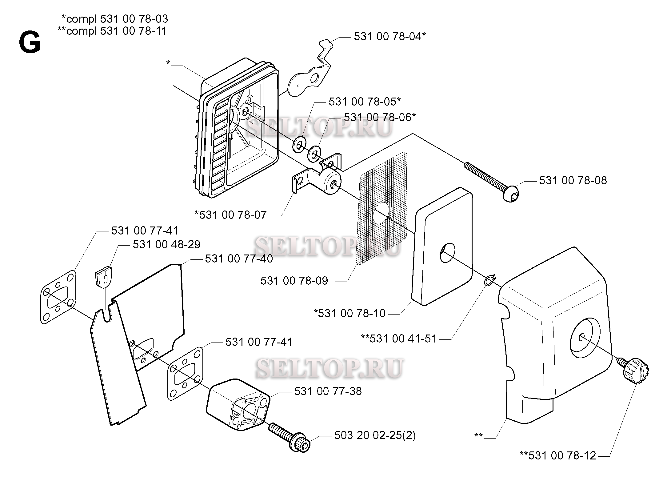 Воздушный фильтр для триммера Husqvarna 152 RB (c 2000-05)