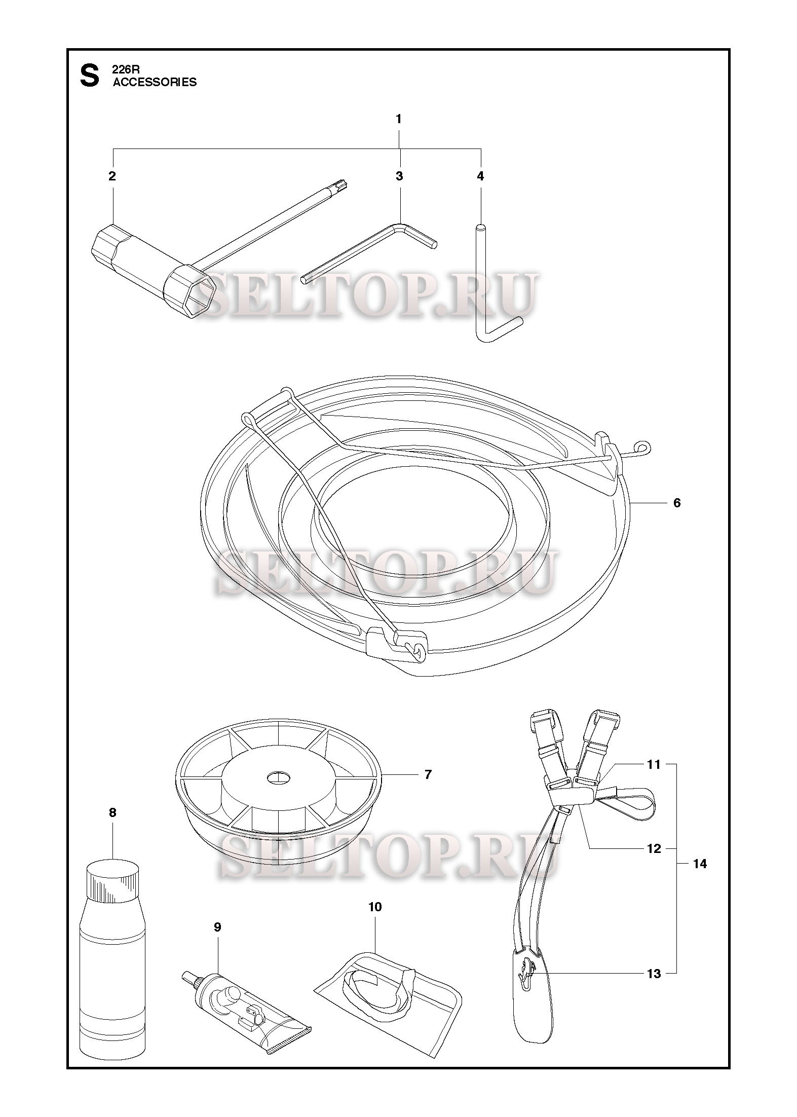 Аксессуары для триммера Husqvarna 226 R (c 2009-01)