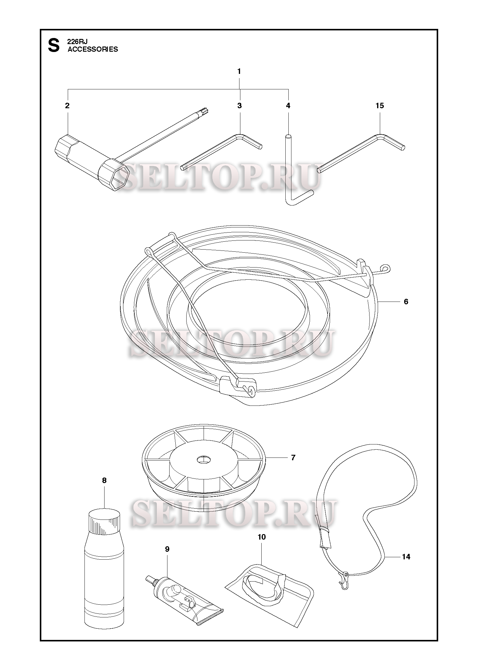 Аксессуары для триммера Husqvarna 226 RJ (c 2012-06)