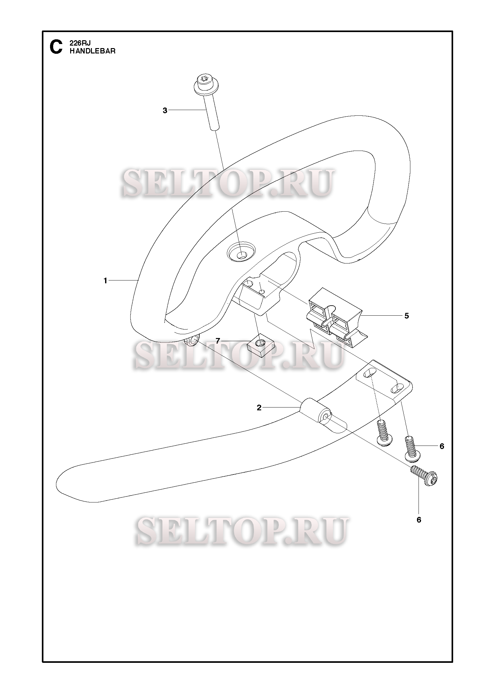 Ручка для триммера Husqvarna 226 RJ (c 2012-06)