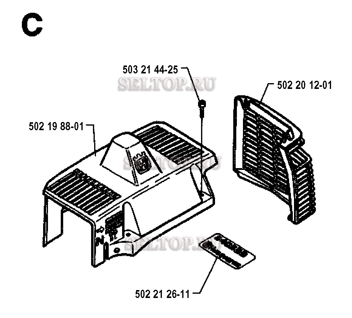 Крышка цилиндра для триммера Husqvarna 240 RBD (c 1995-01)
