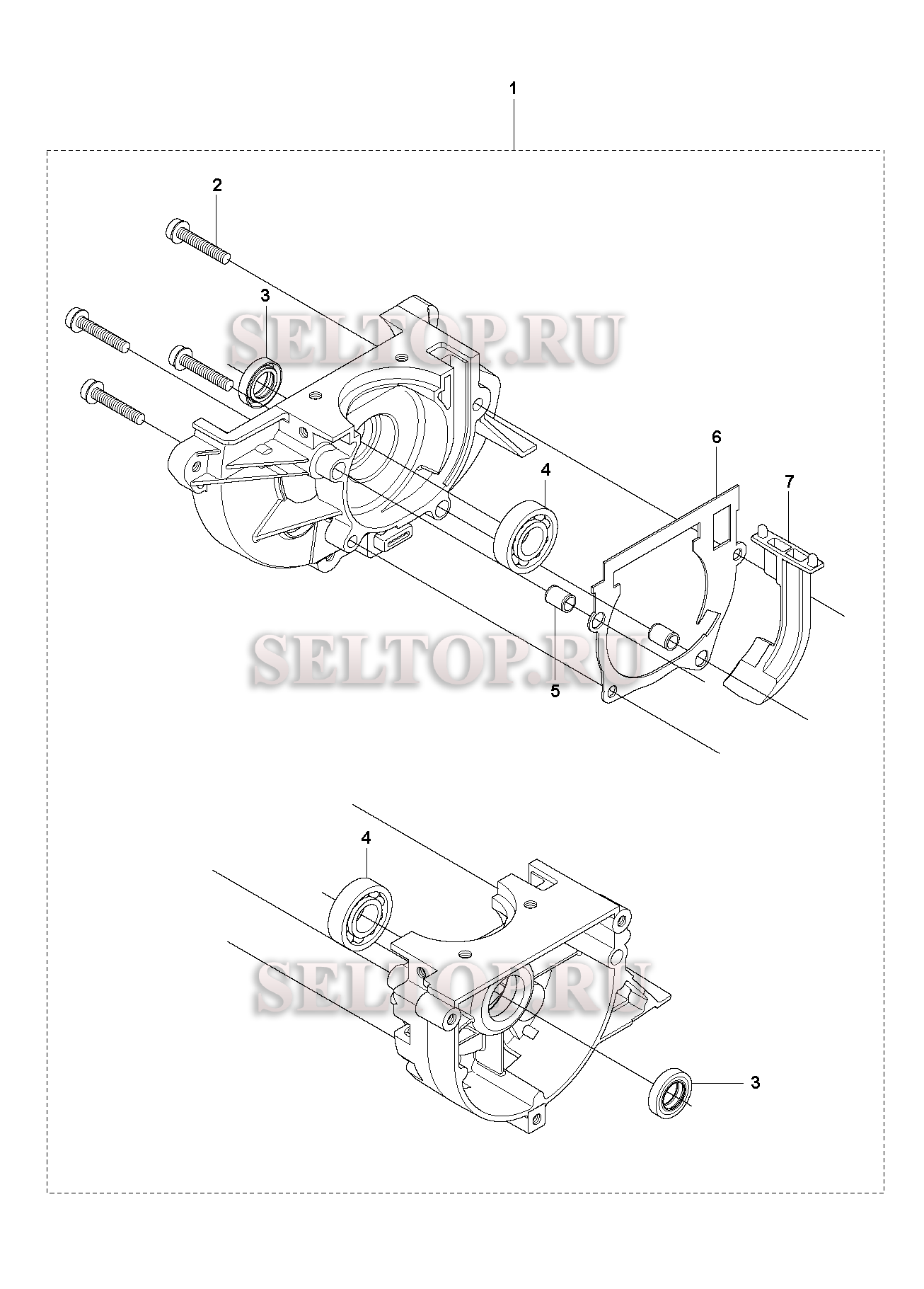 Картер для триммера Husqvarna 241 R (c 2014-12)