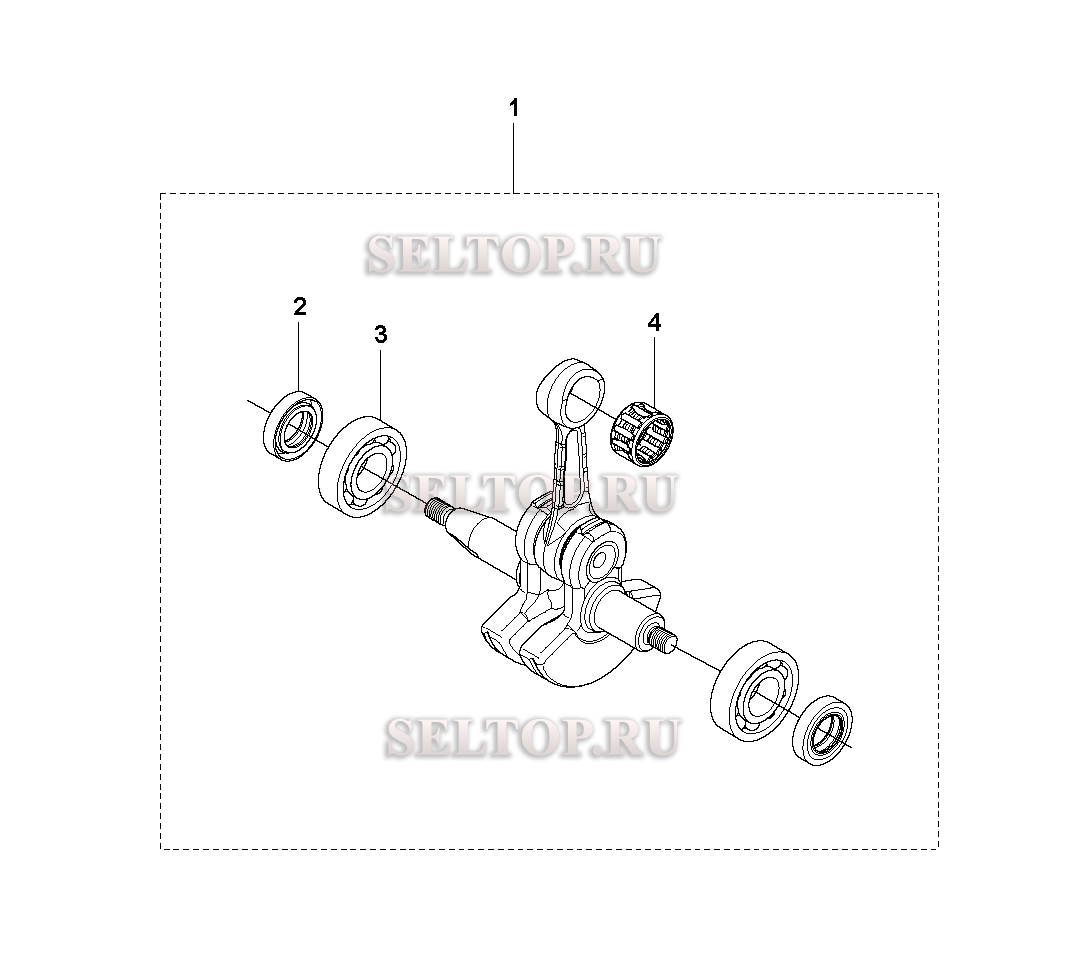 Коленвал для триммера Husqvarna 241 R (c 2014-12)