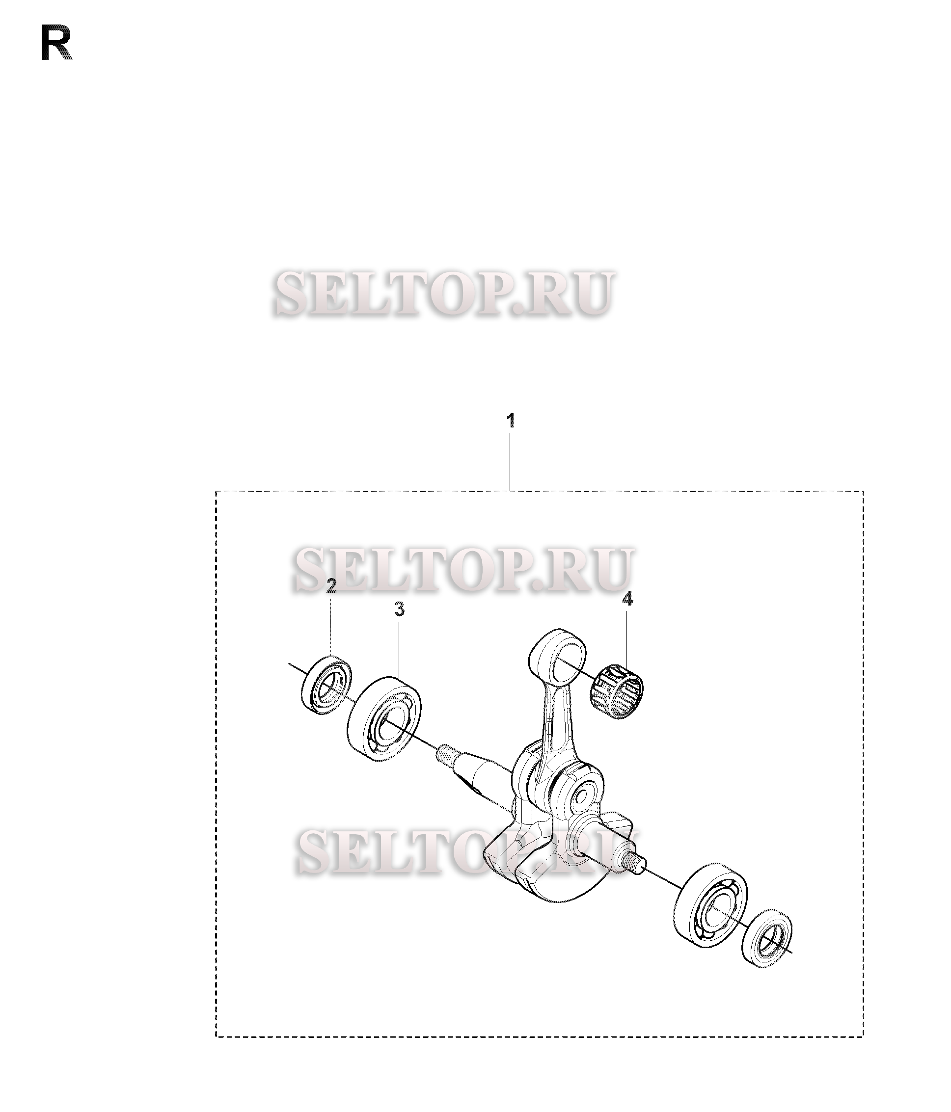 Коленвал для триммера Husqvarna 241 R (c 2007-11)