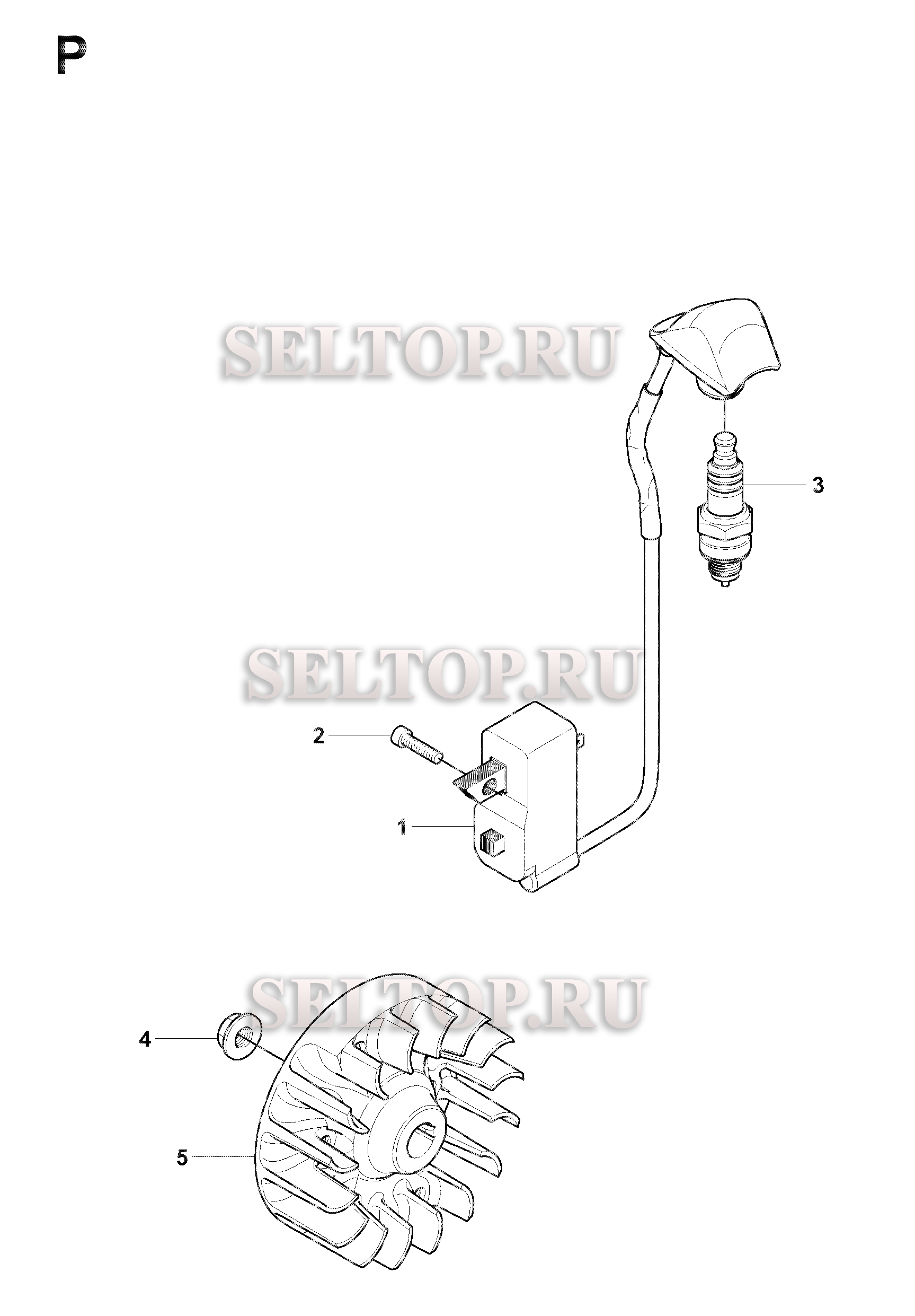 Зажигание для триммера Husqvarna 241 RJ (c 2014-12)