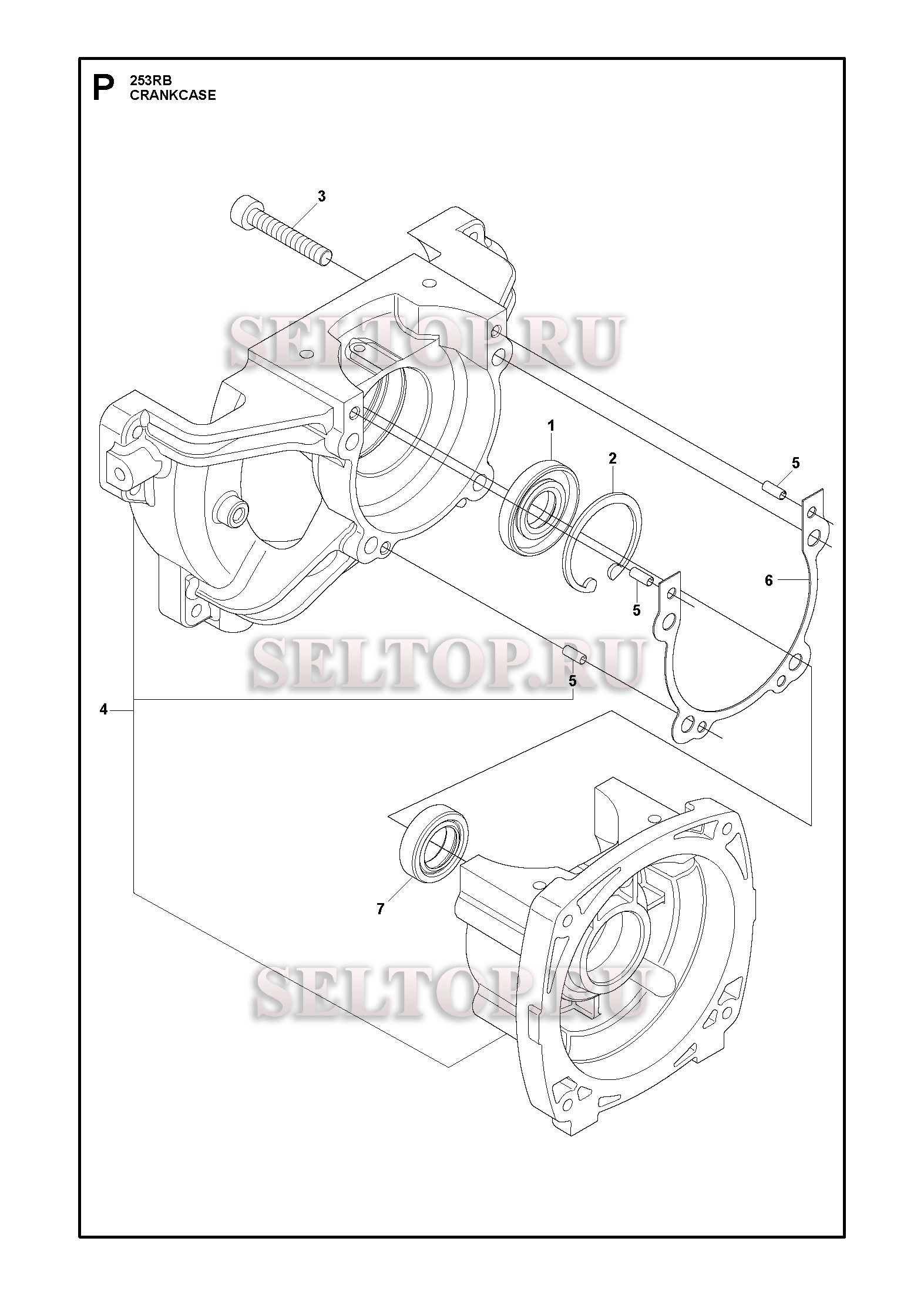 Картер для триммера Husqvarna 253 RB (c 2018-06)