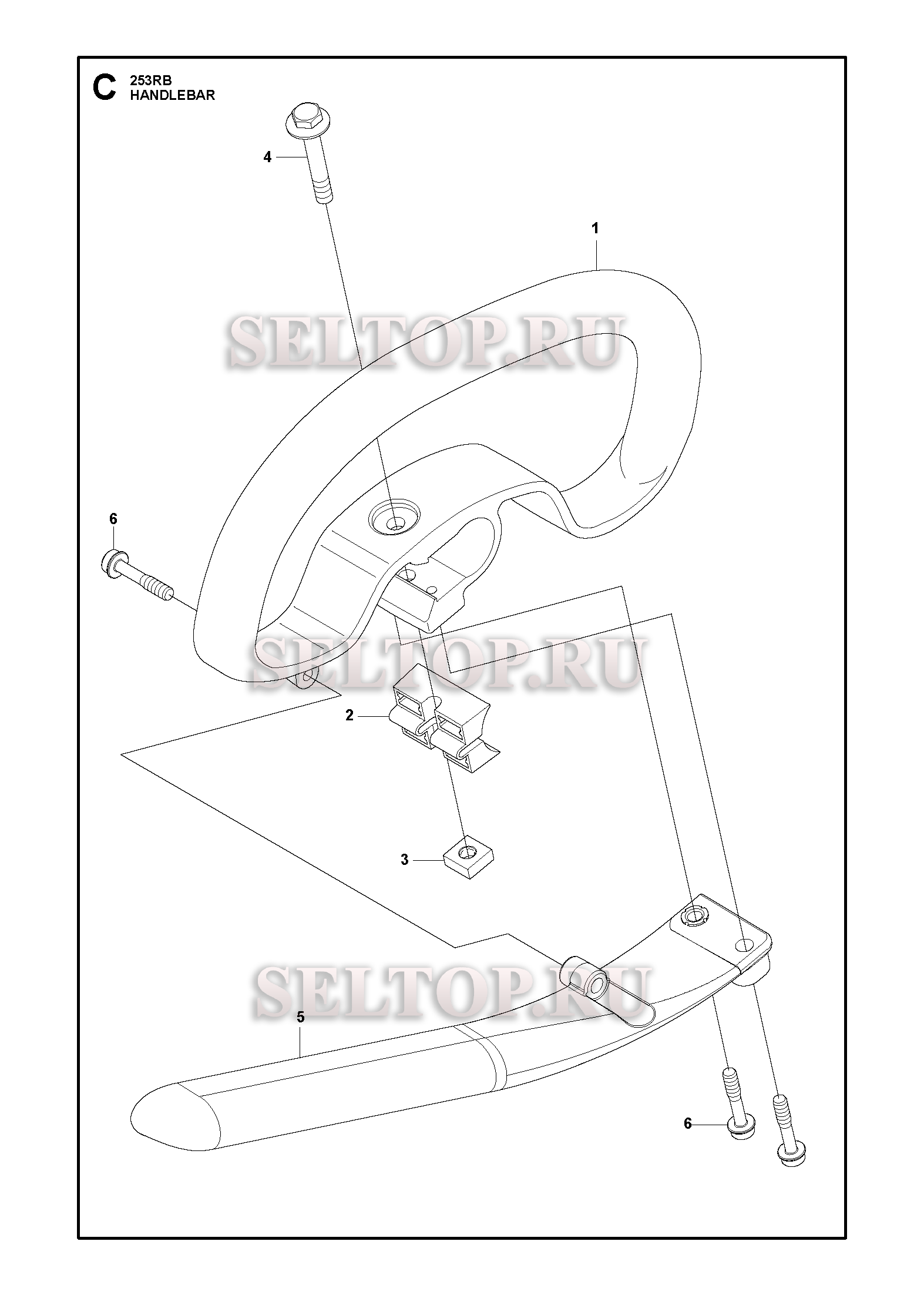 Ручка для триммера Husqvarna 253 RB (c 2018-06)