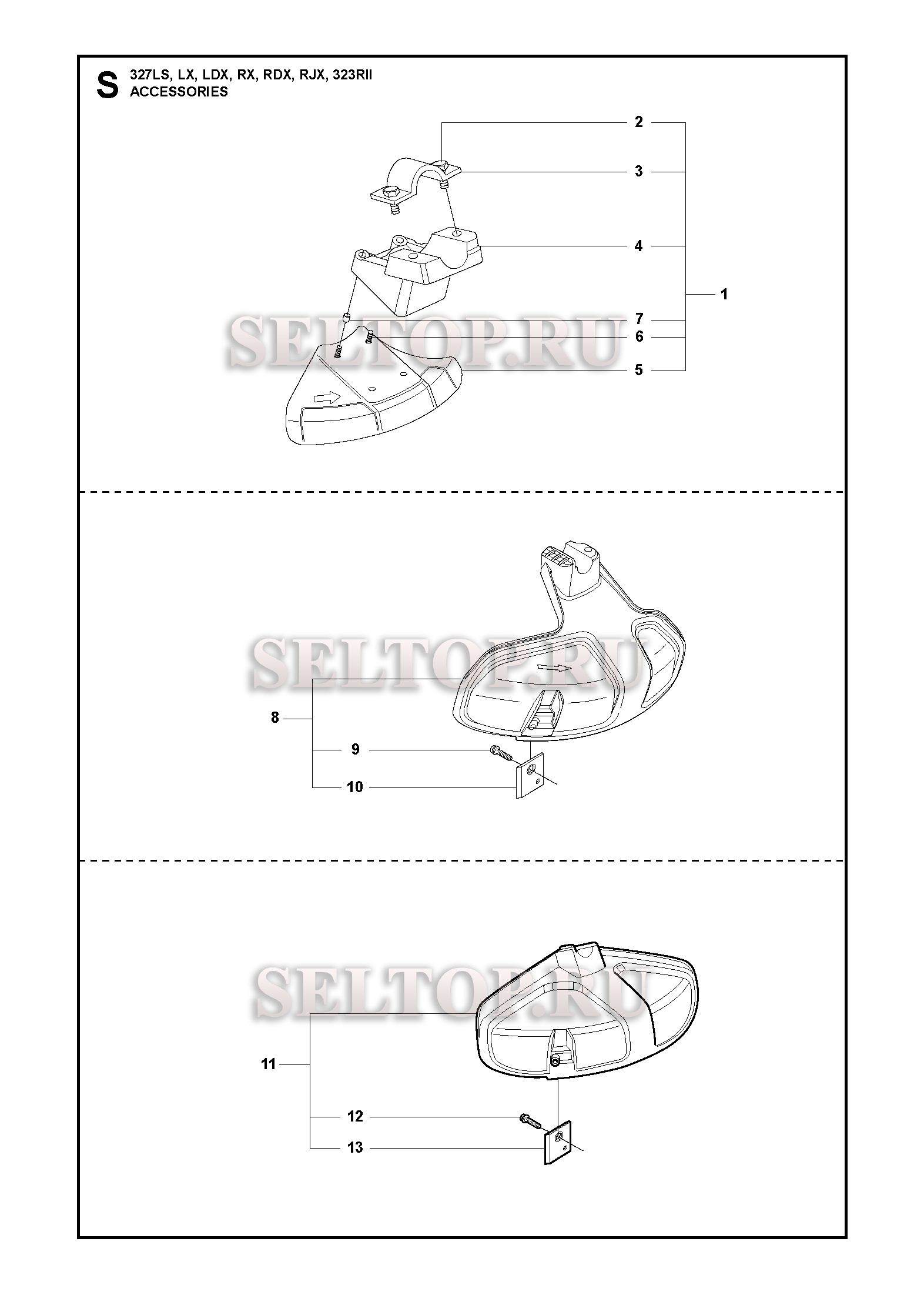 Аксессуары для триммера Husqvarna 323 RII (c 2009,2010)
