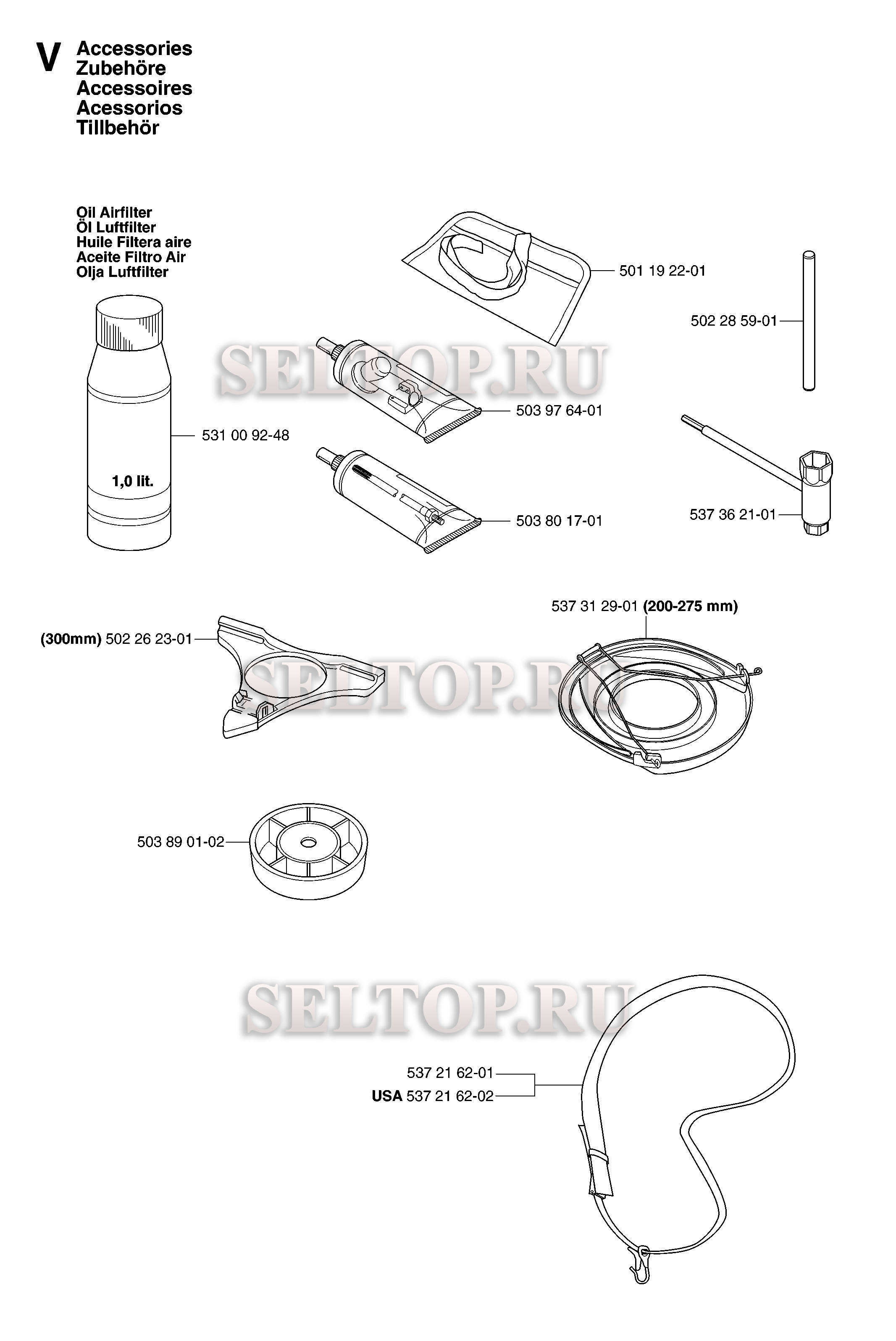 Аксессуары для триммера Husqvarna 333 RJ (c 2007-01)