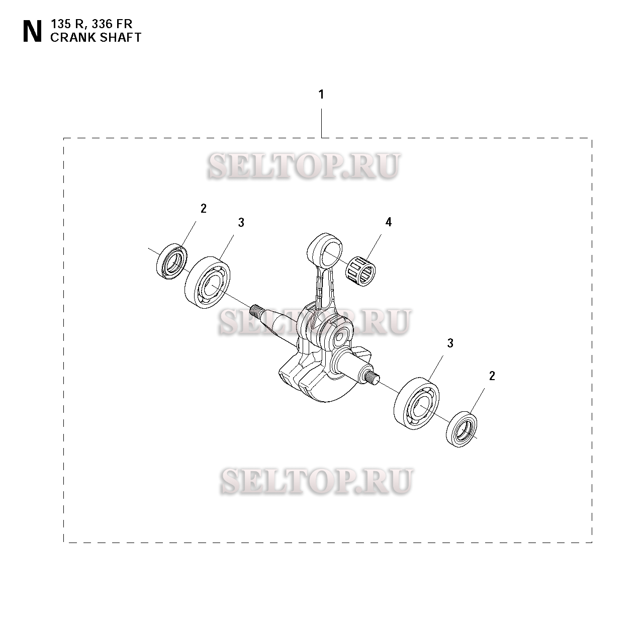 Коленвал для триммера Husqvarna 336 FR