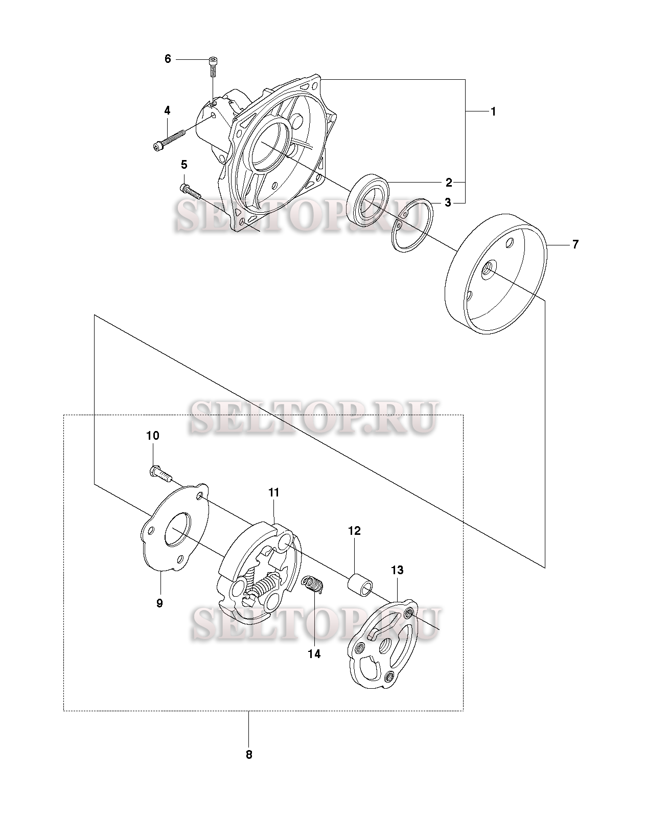 Сцепление для триммера Husqvarna 345 FX (c 2010-09)