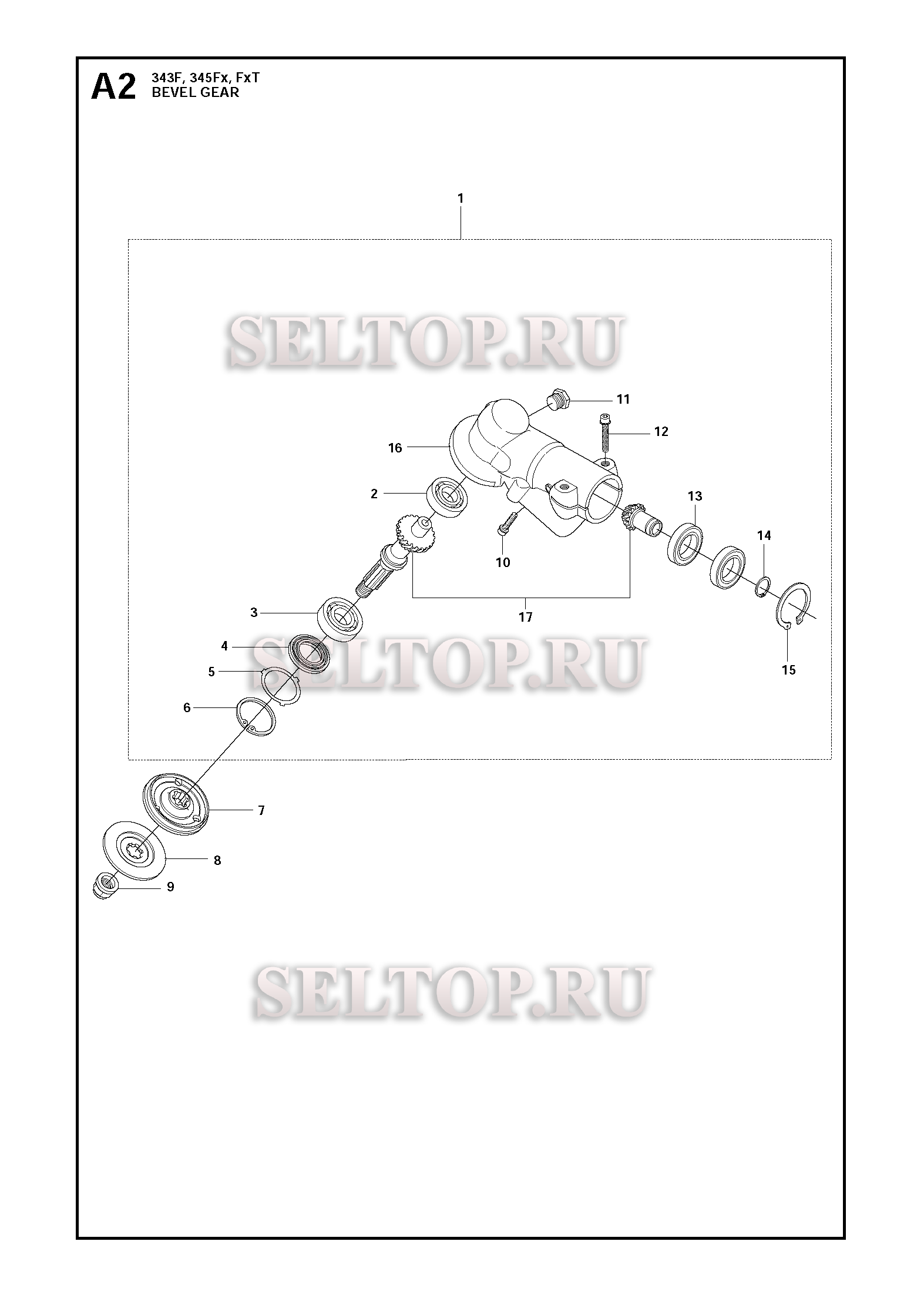 Редуктор для триммера Husqvarna 345 FX (c 2011-02)