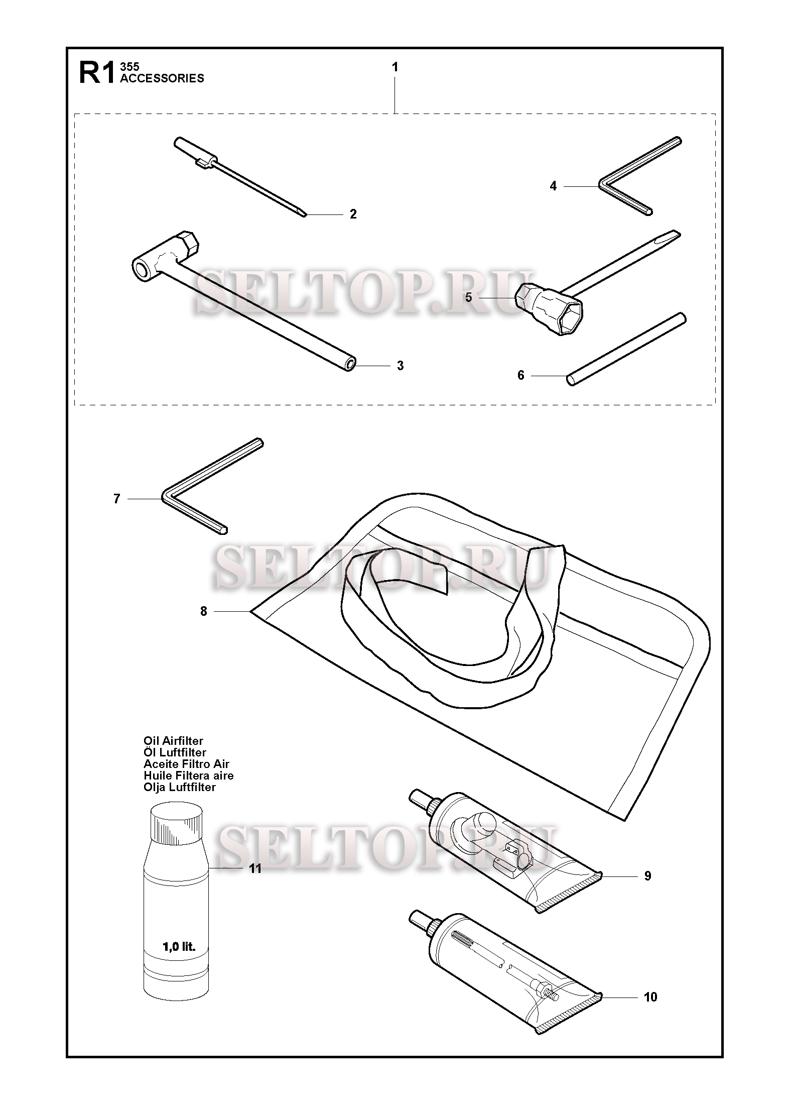 Аксессуары для триммера Husqvarna 355 FRM (c 2011-01)