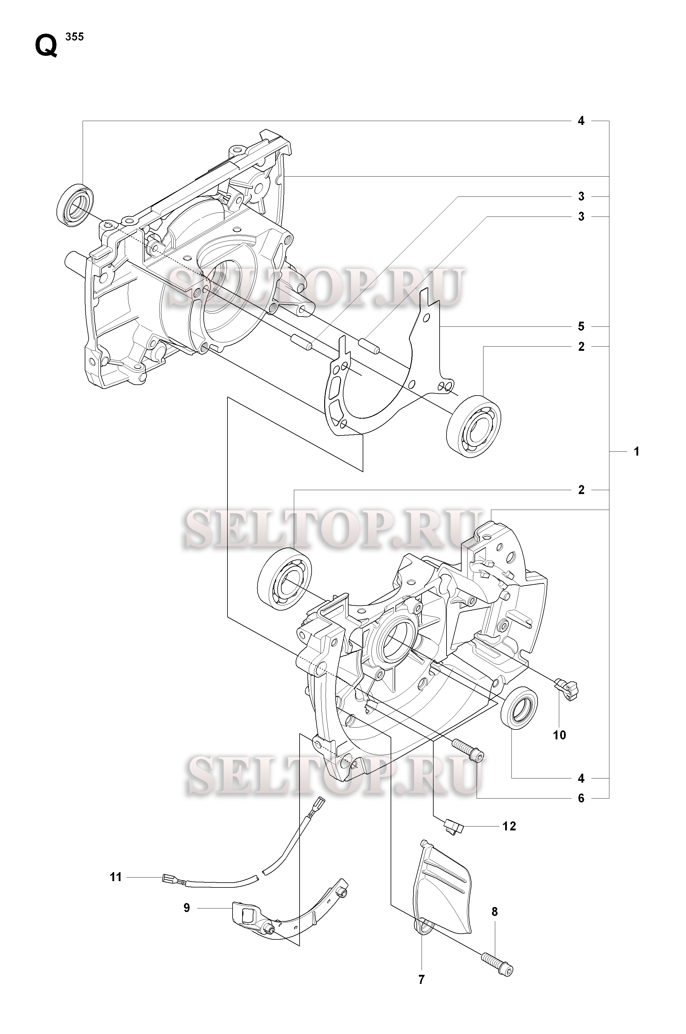 Картер для триммера Husqvarna 355 FXT (c 2008-07)