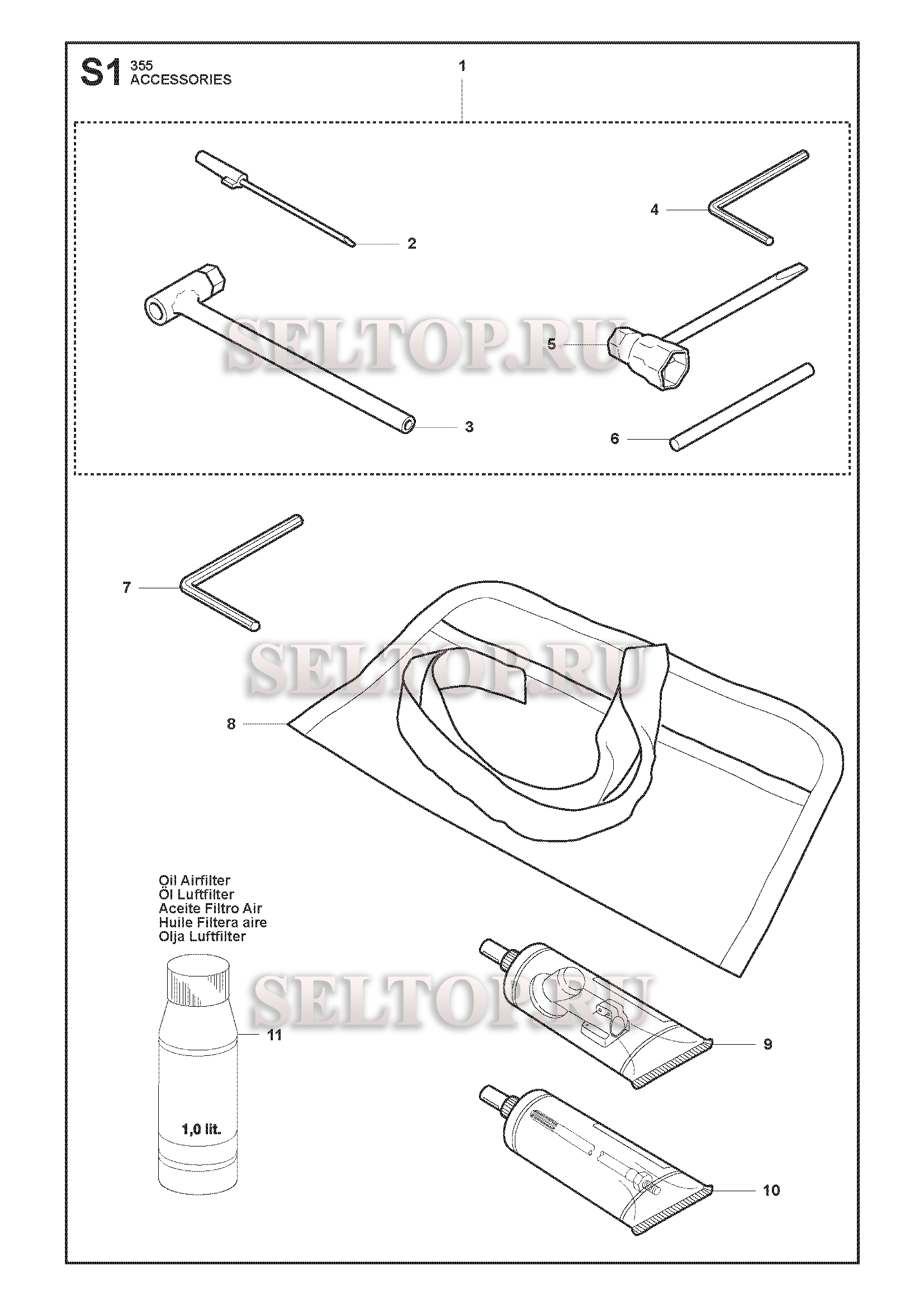 Аксессуары для триммера Husqvarna 355 RX (c 2008-07)