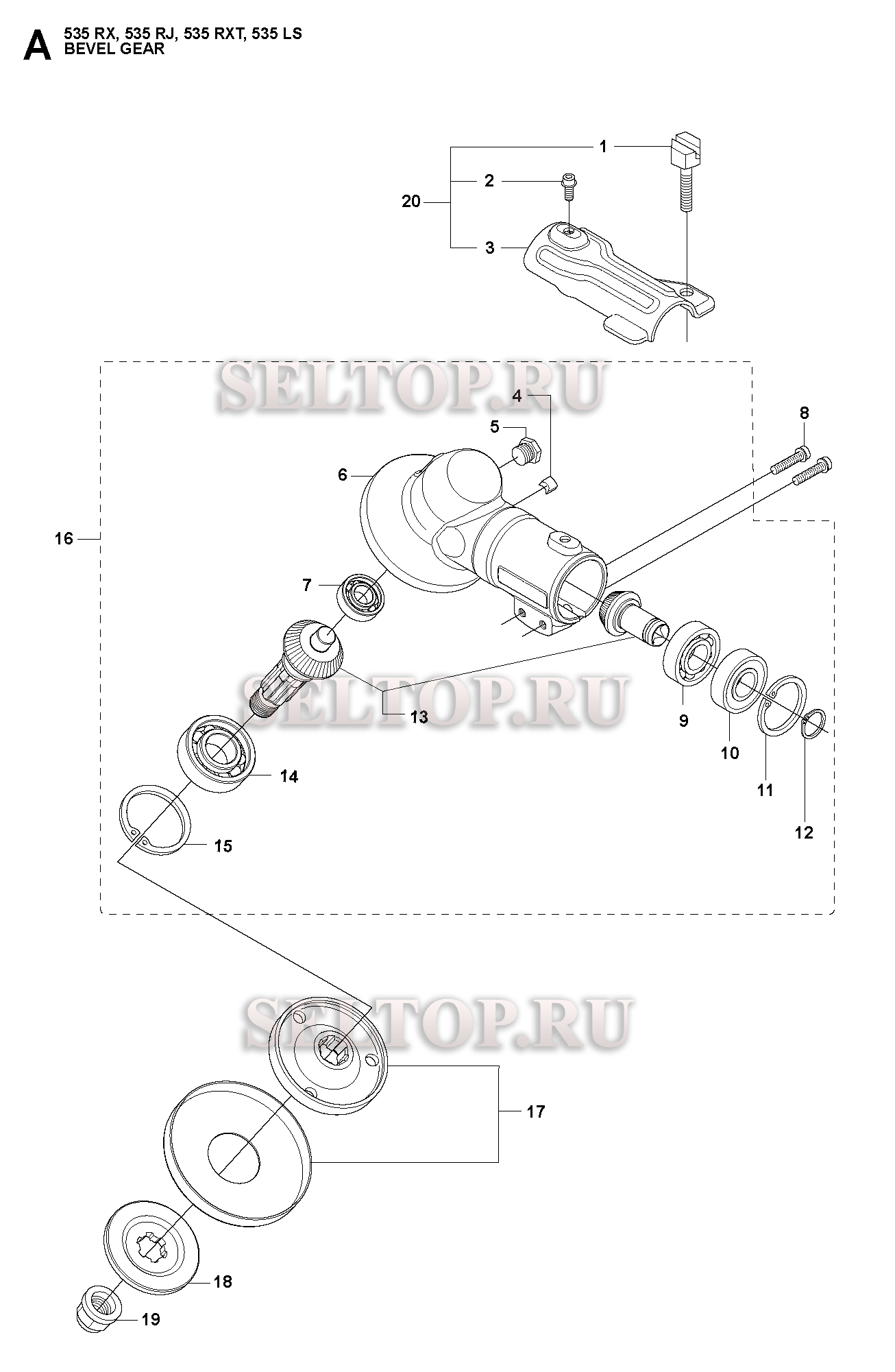 Редуктор для триммера Husqvarna 535 RJ