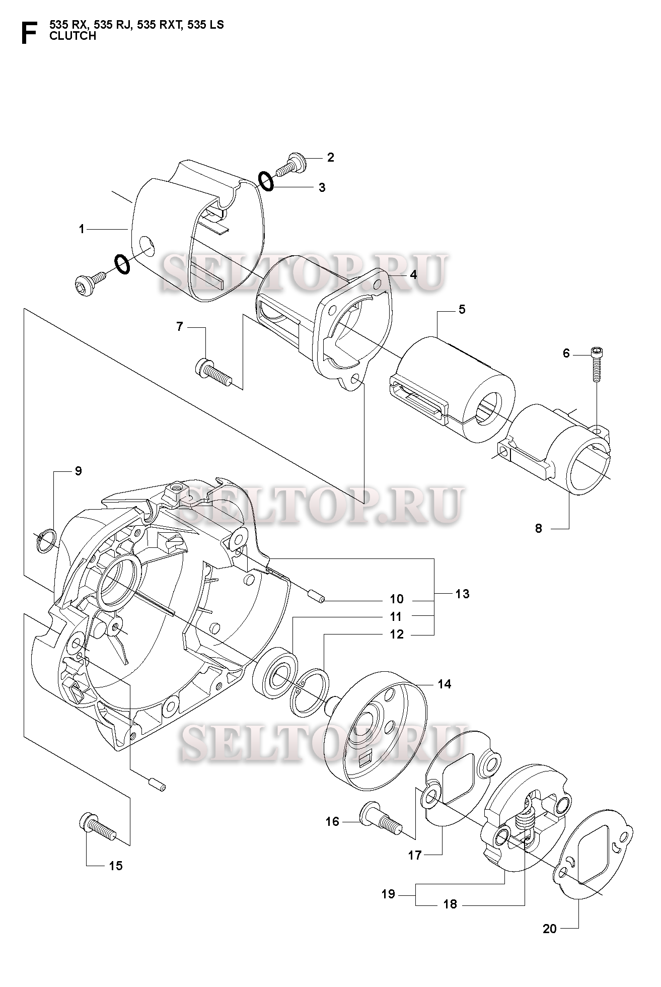 Сцепление для триммера Husqvarna 535 RJ